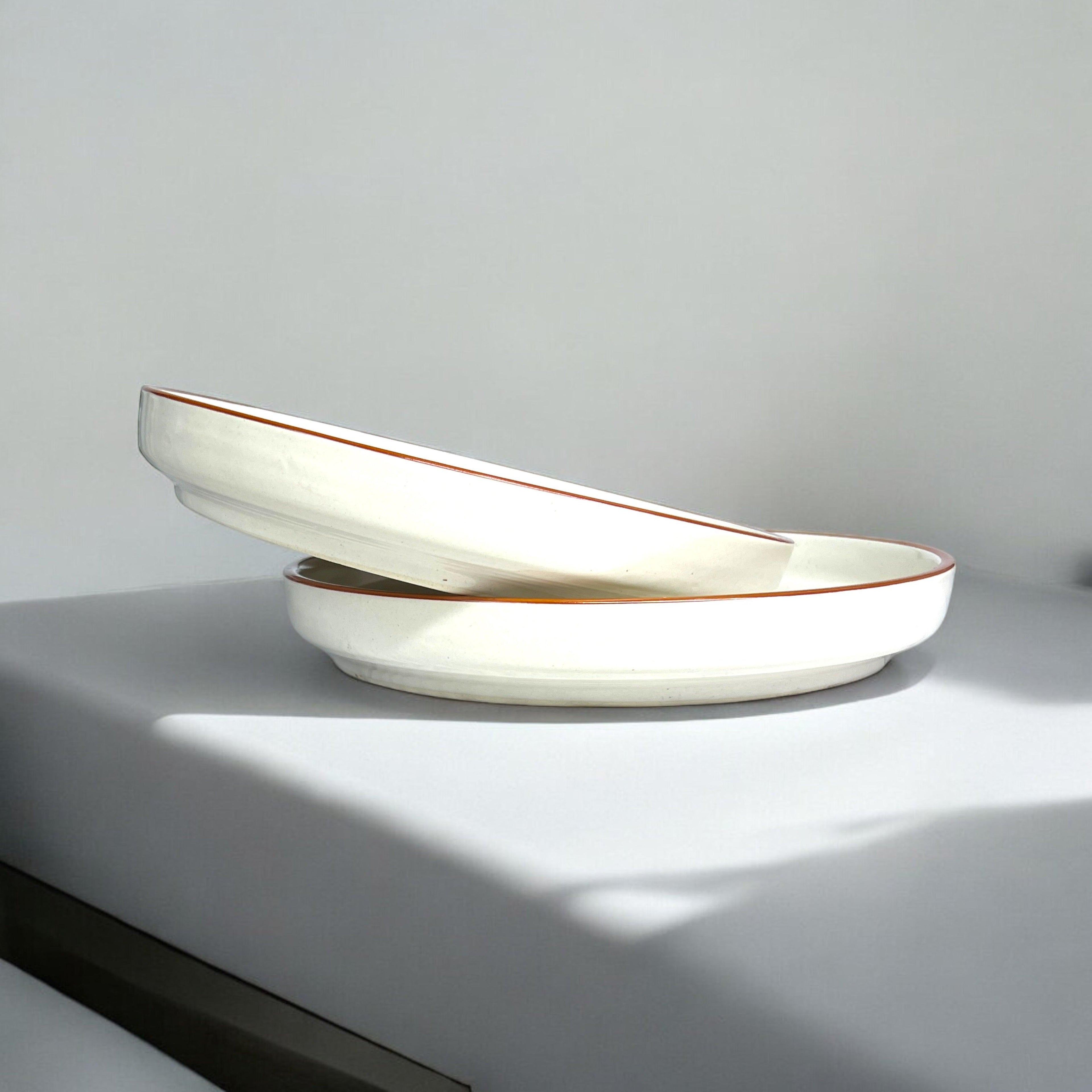 White Marble Serving Platter - Clayful Homes