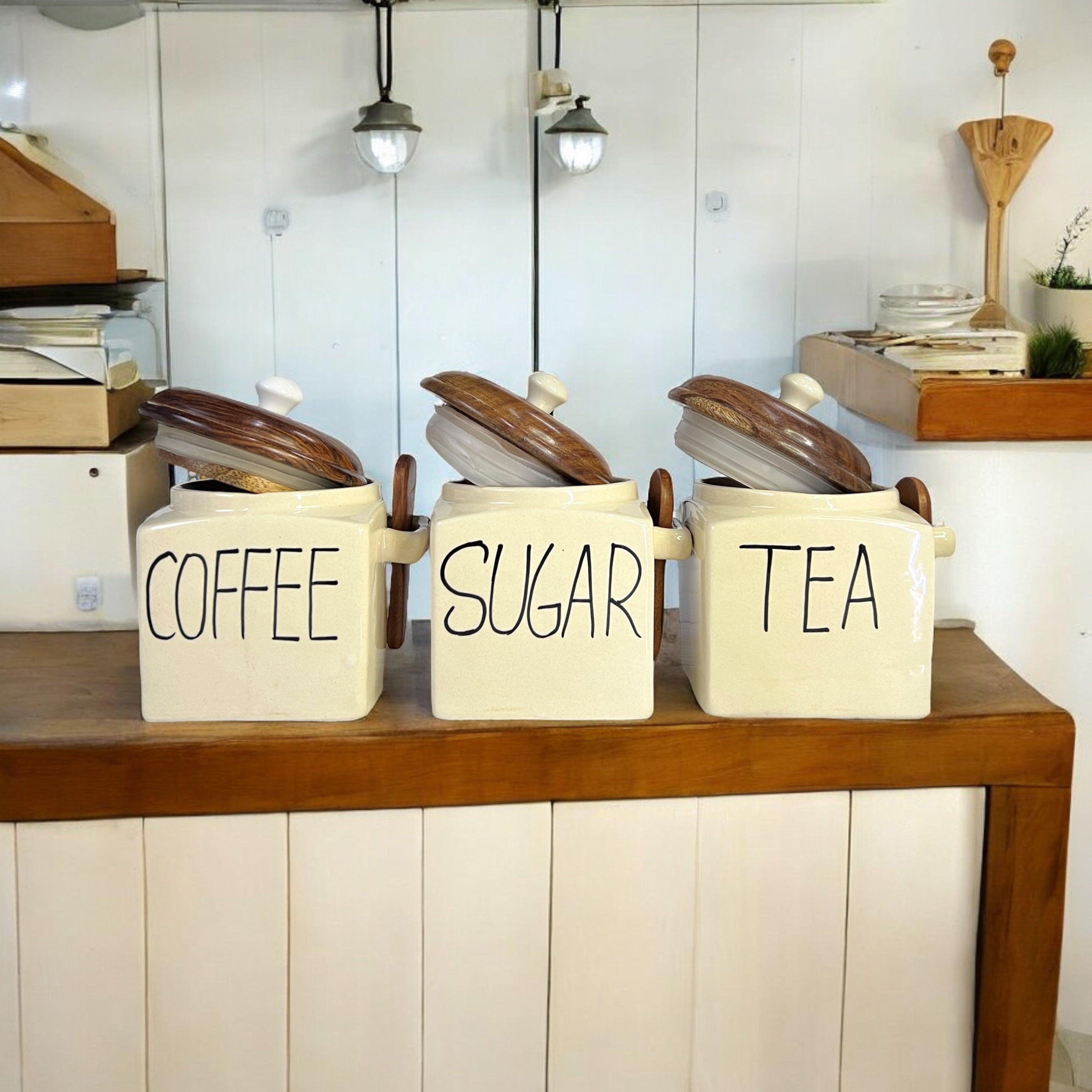 Tea Sugar Coffee Jars - Clayful Homes