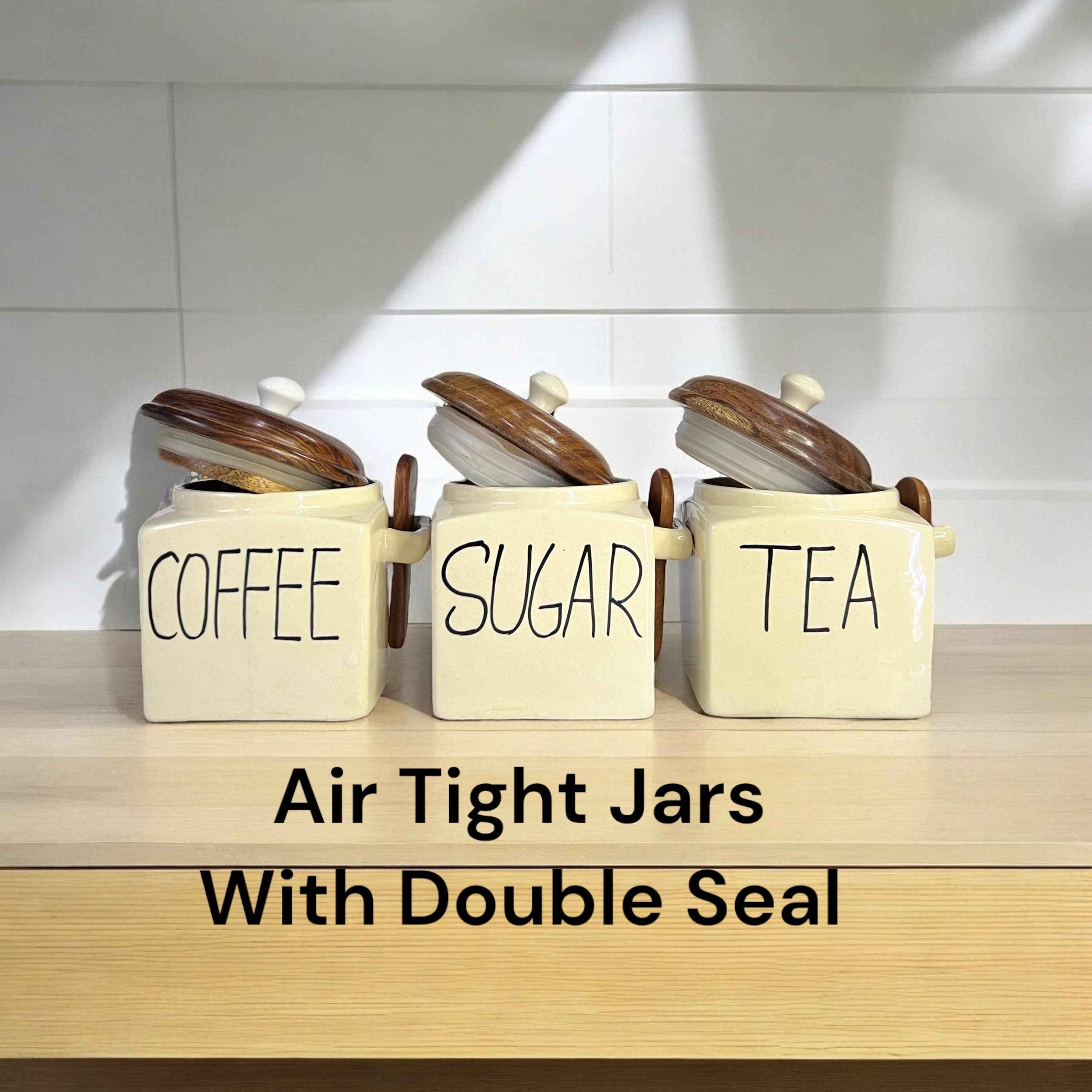 Tea Sugar Coffee Jars - Clayful Homes