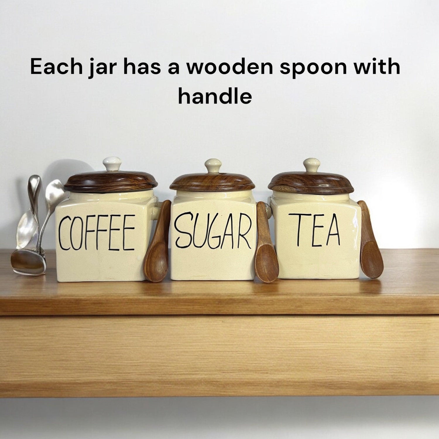 Tea Sugar Coffee Jars - Clayful Homes