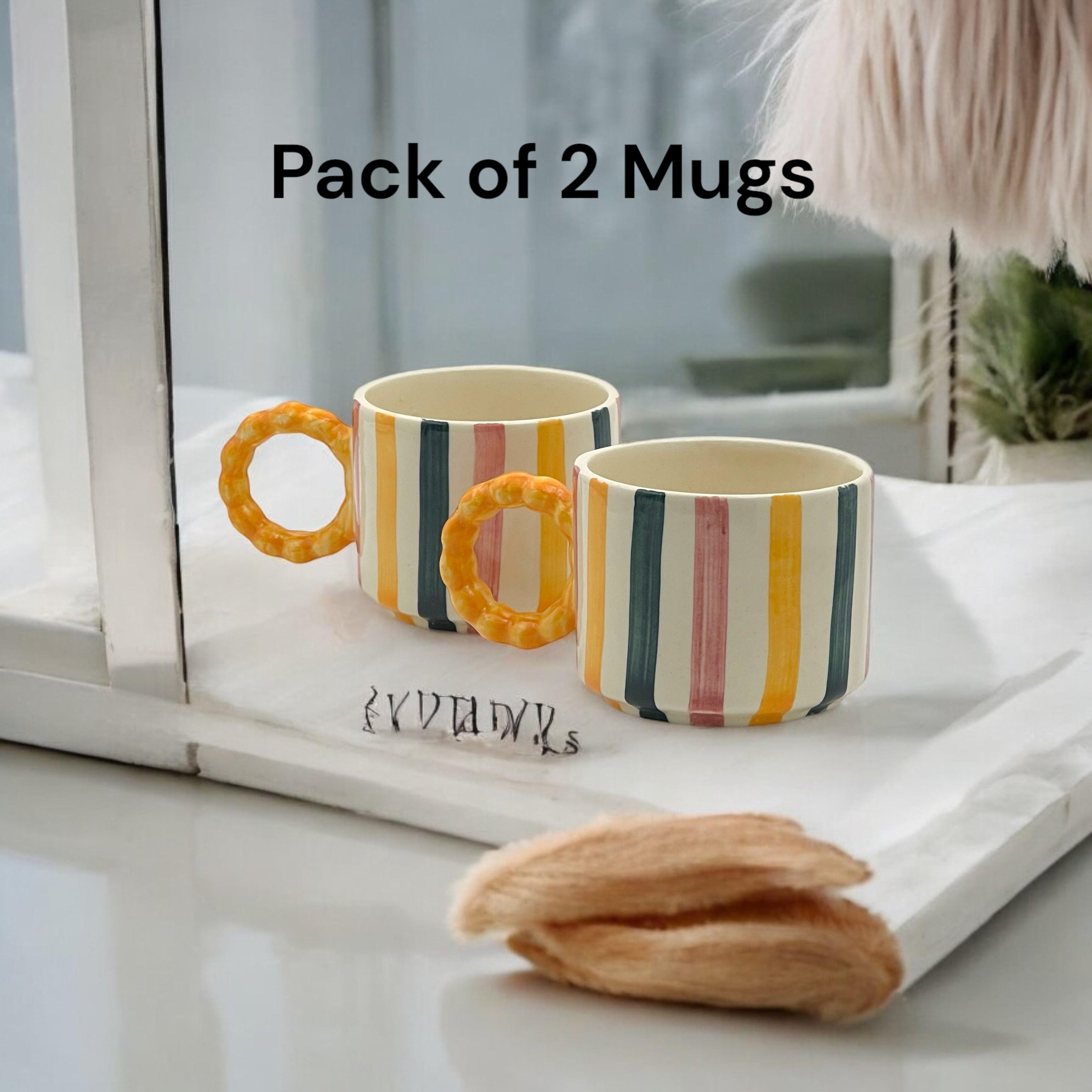 Pretzel Strips Mug Set - Clayful Homes