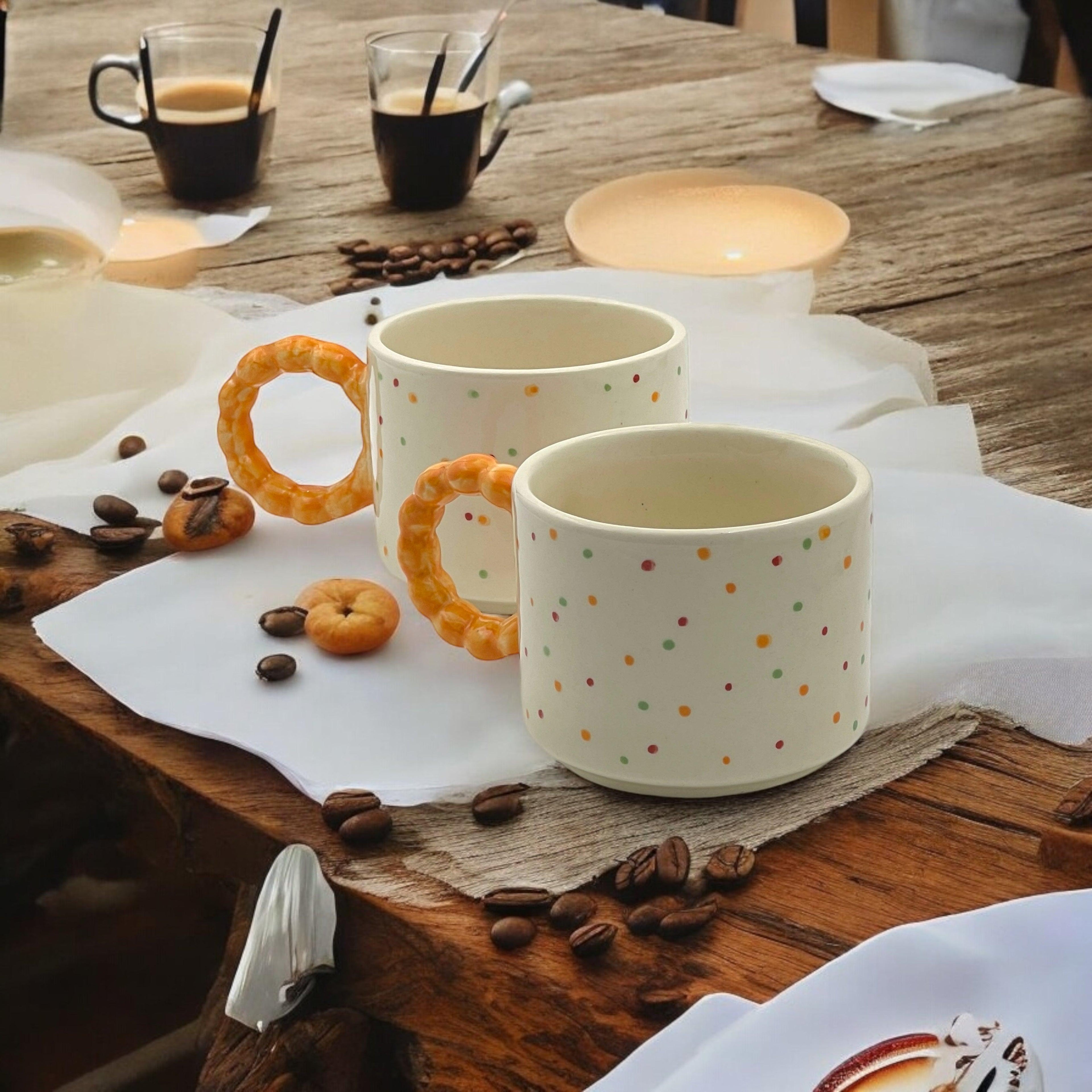 Pretzel Dots Mug Set - Clayful Homes