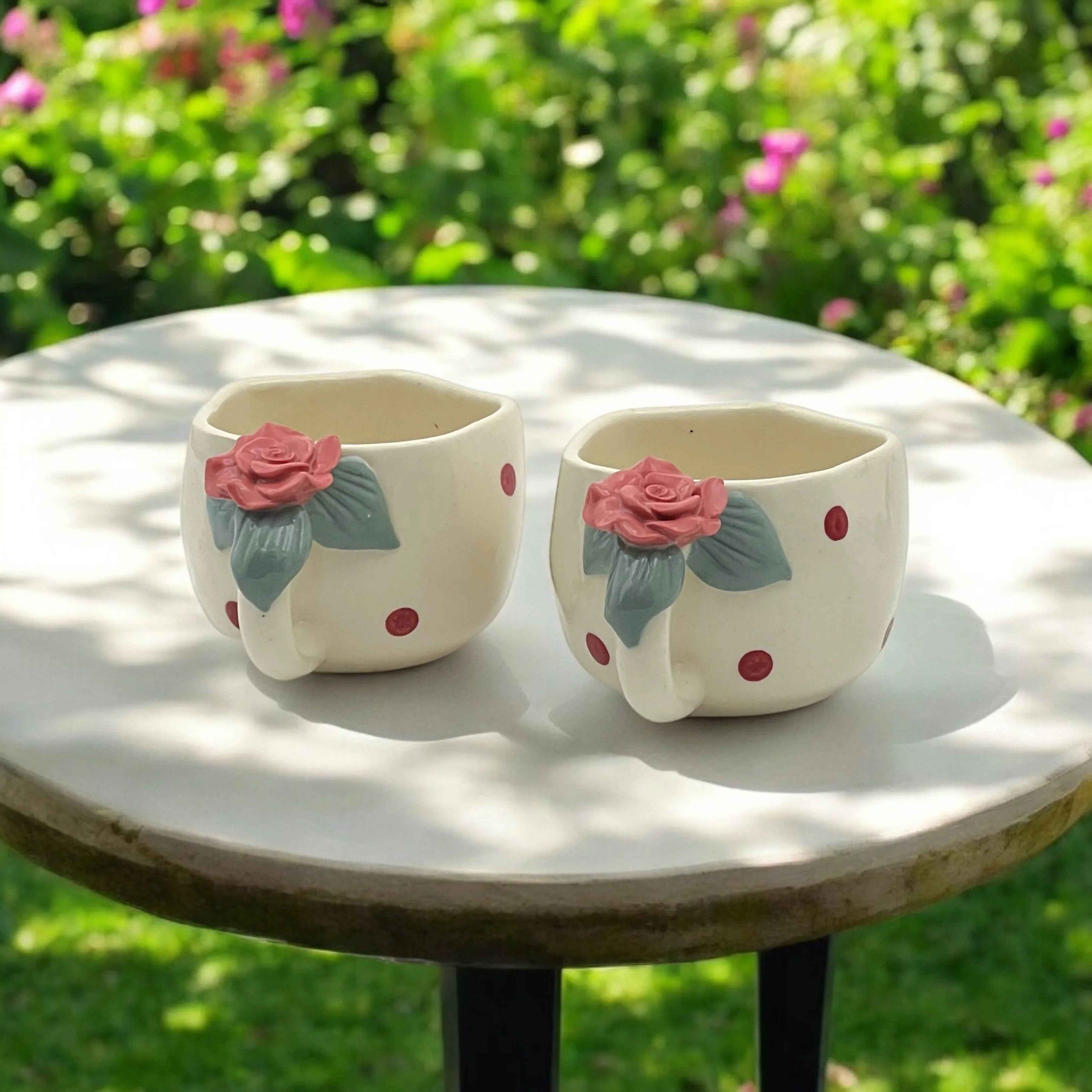 Rose given twice Set of 6 - Clayful Homes