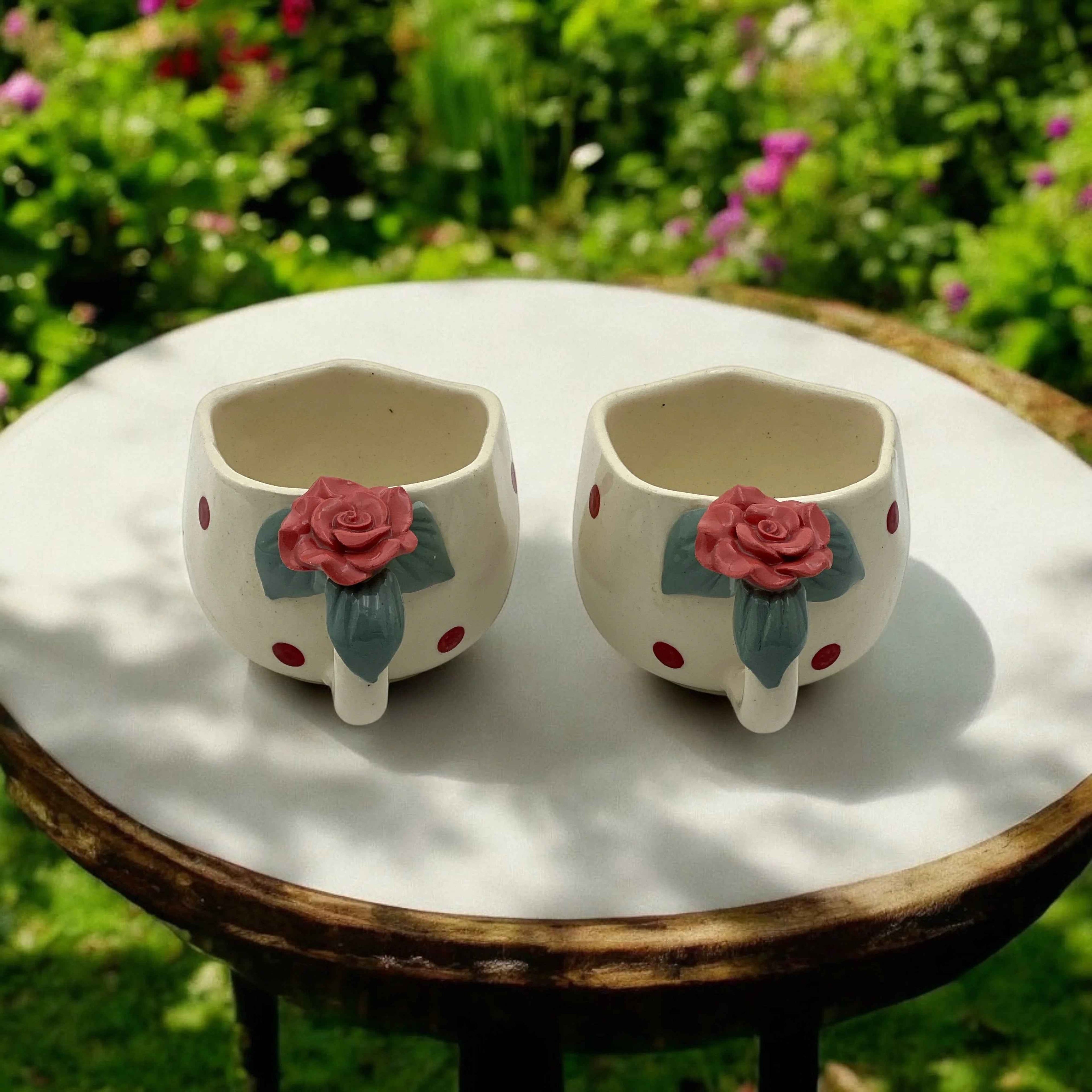 Rose given twice Set of 6 - Clayful Homes