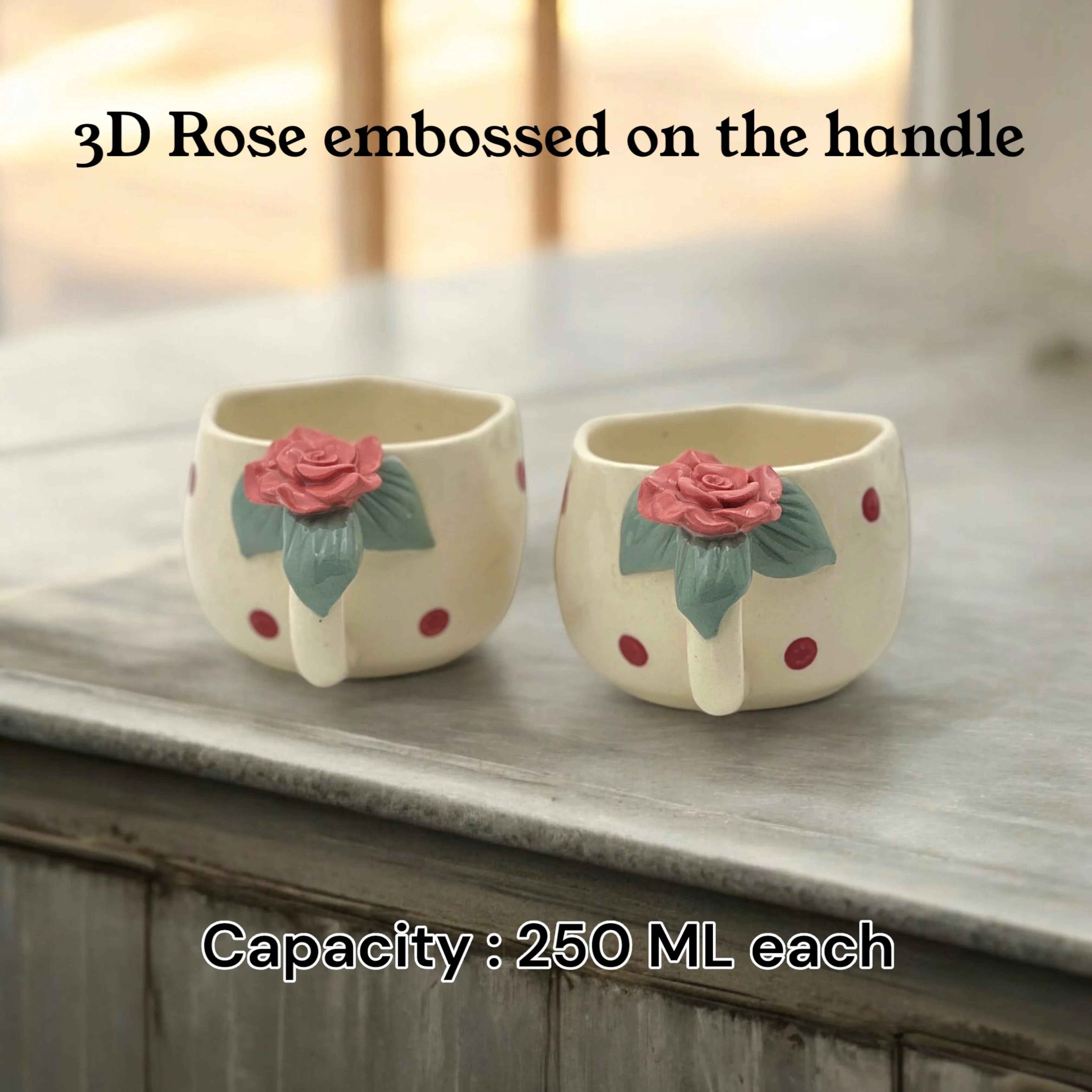 Rose given twice Set of 6 - Clayful Homes