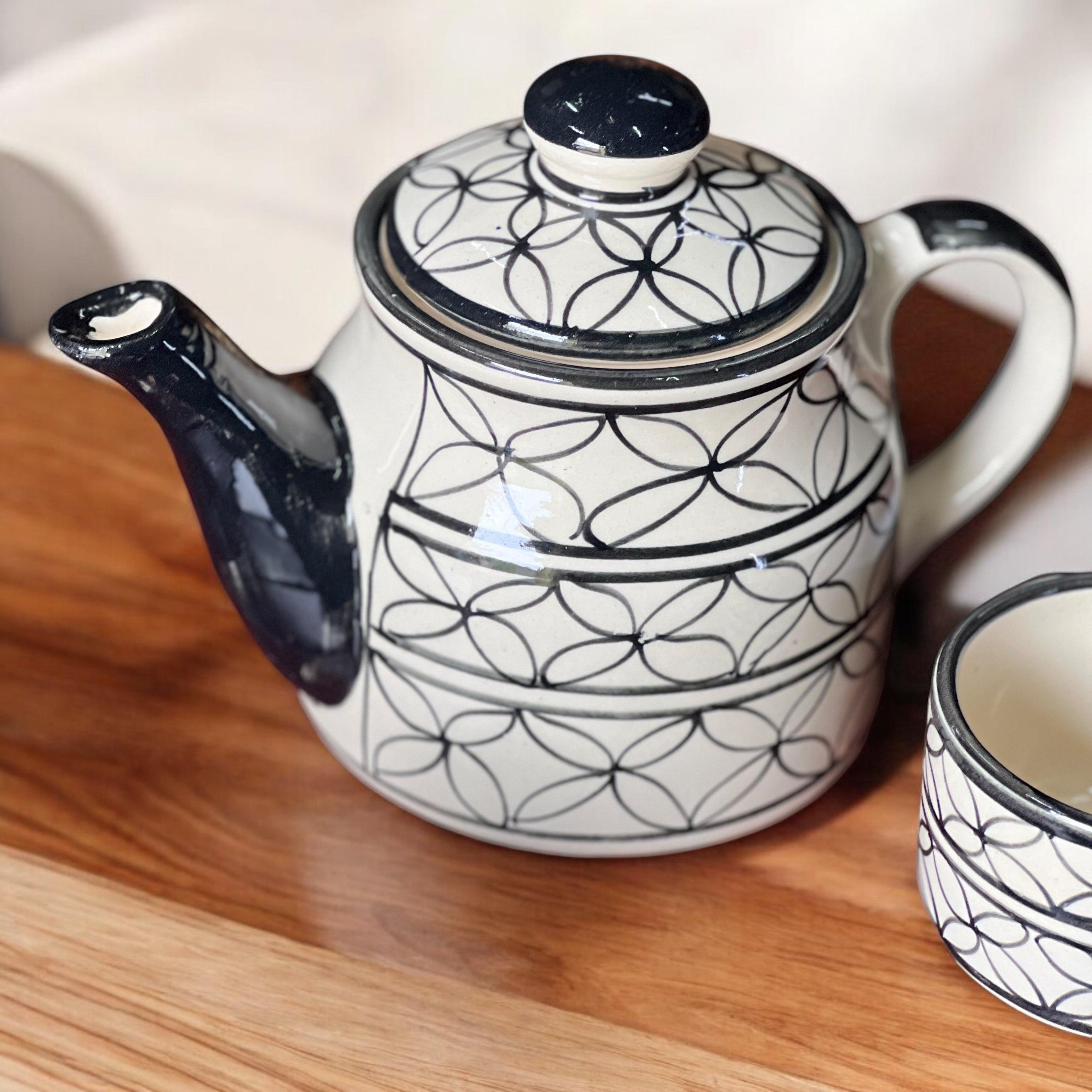 Wooden Kalamkari Four - Clayful Homes