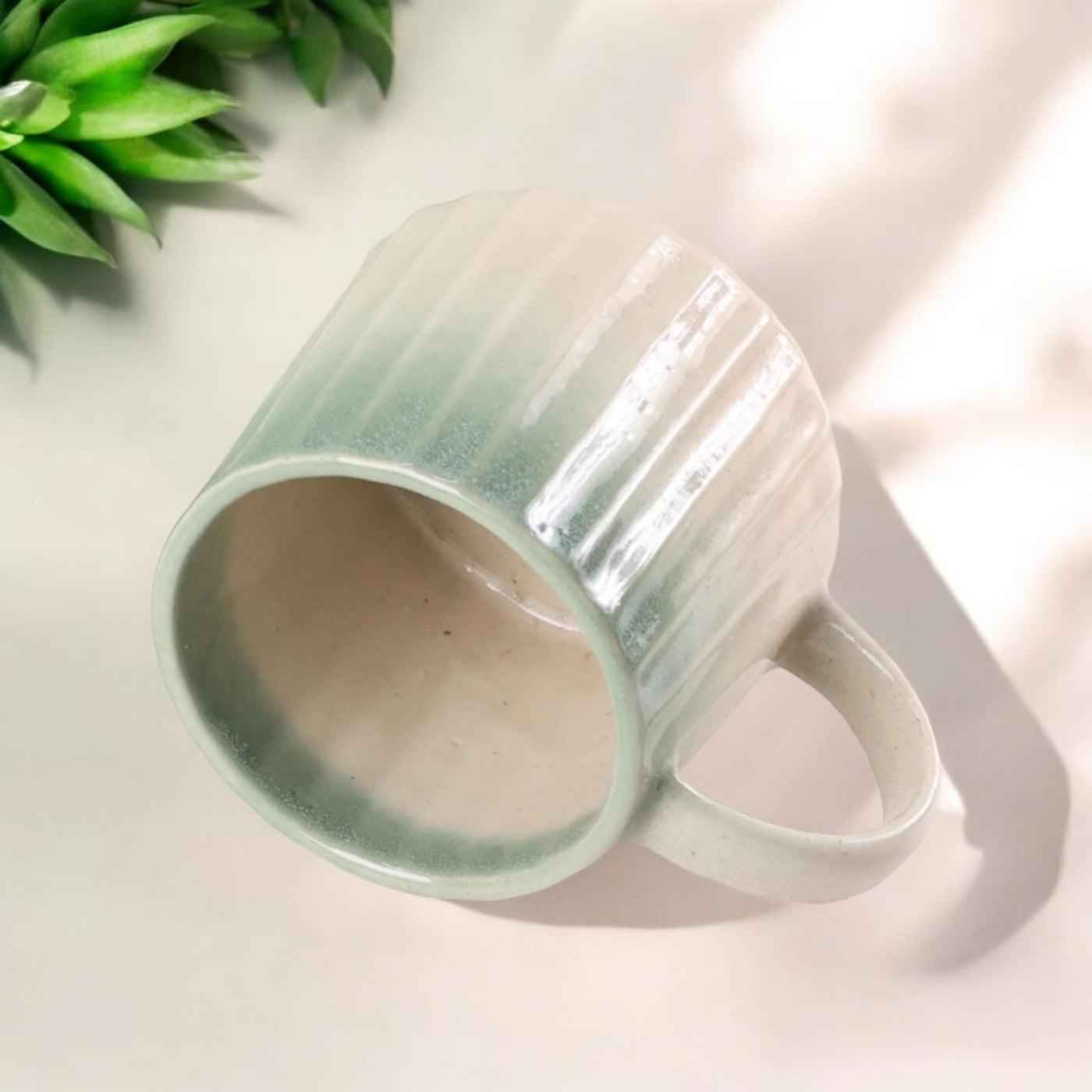 Fab Bharat Mugs Green - Clayful Homes