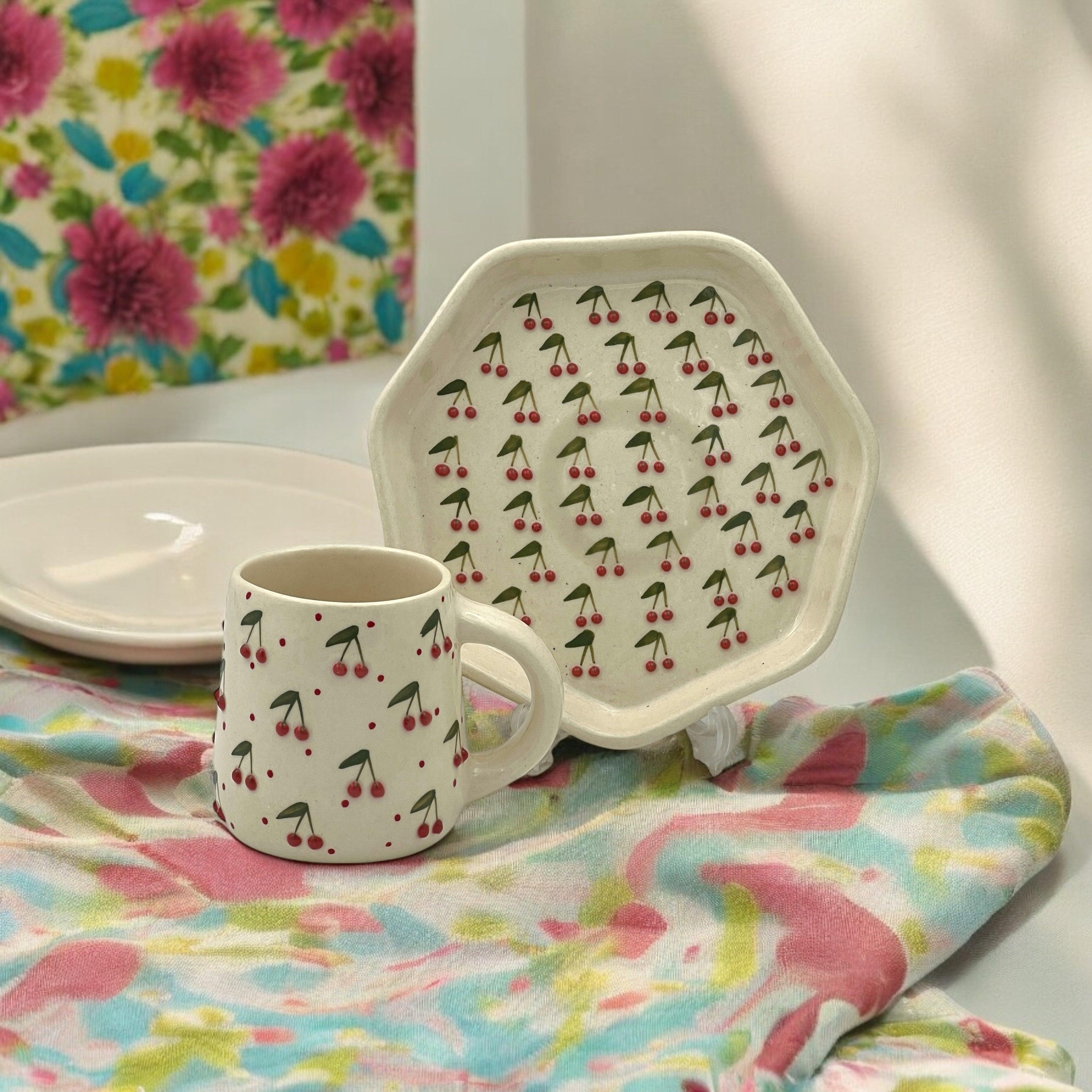 Cherry over the Cake set - Clayful Homes