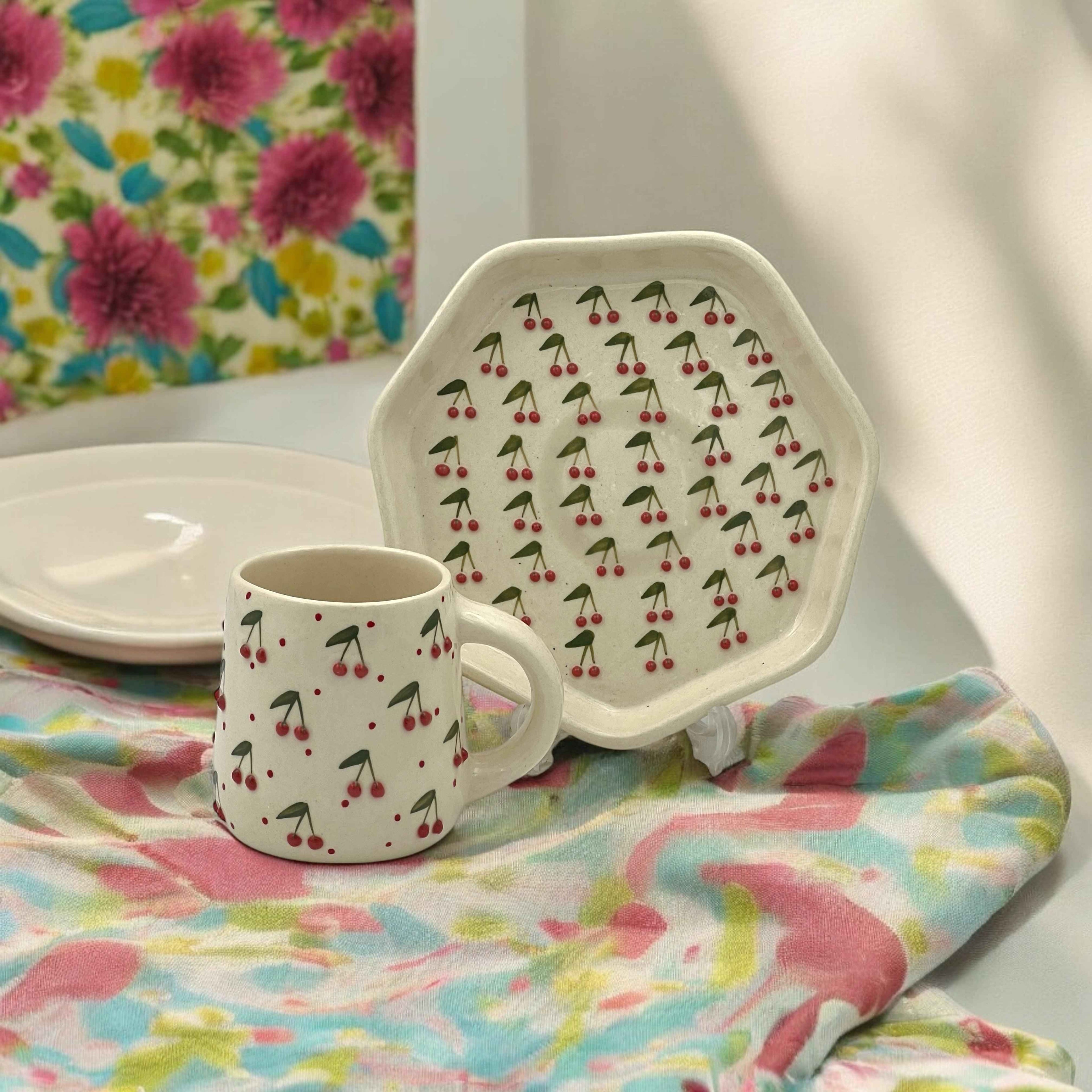Cherry over the Cake set - Clayful Homes