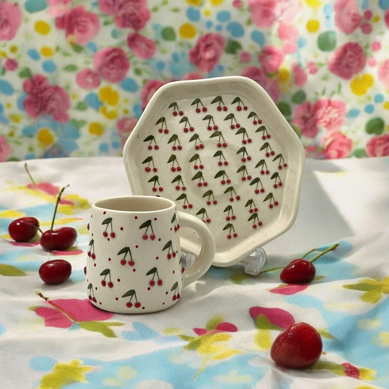 Cherry over the Cake set - Clayful Homes