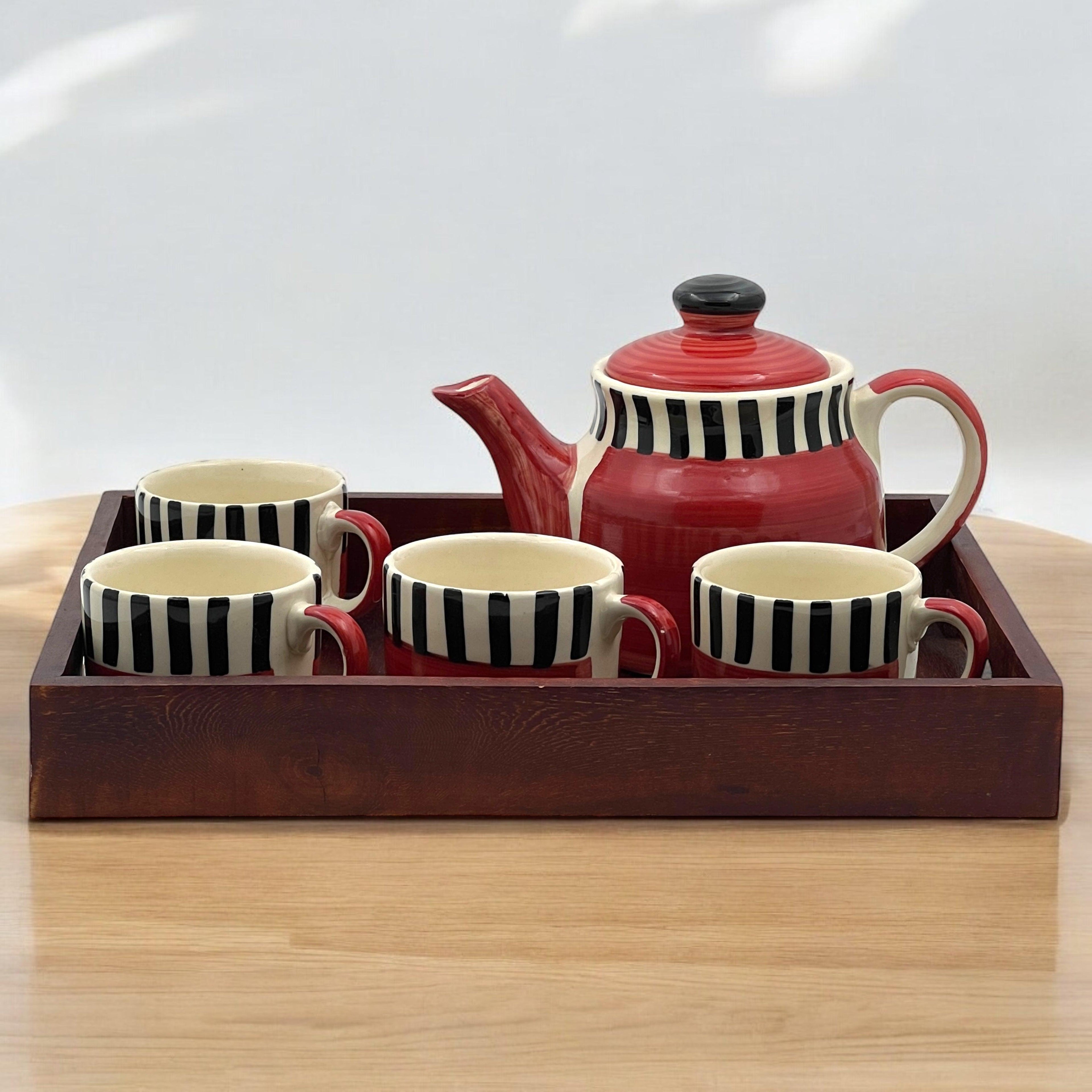 Wooden White Lines Four - Clayful Homes