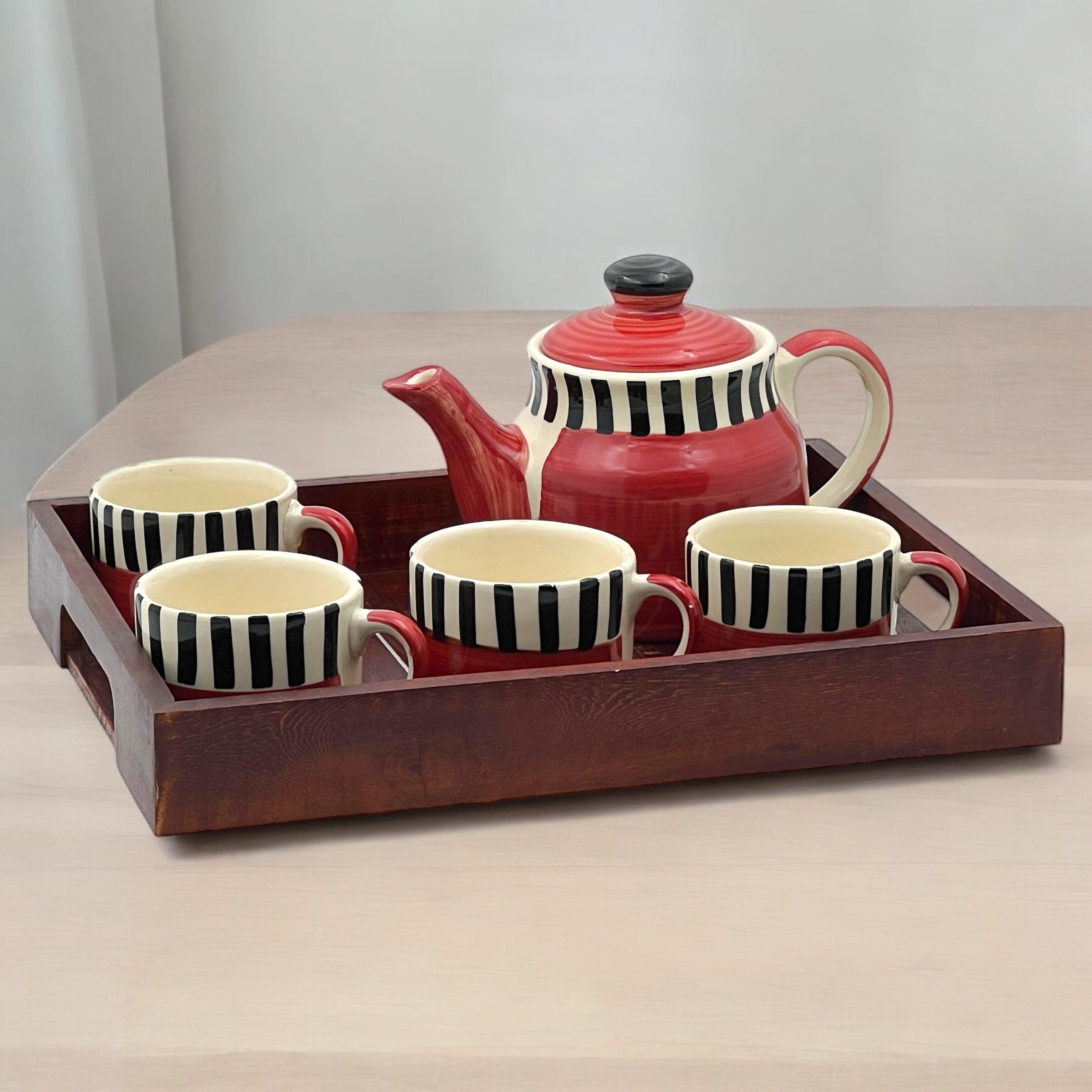 Wooden White Lines Four - Clayful Homes