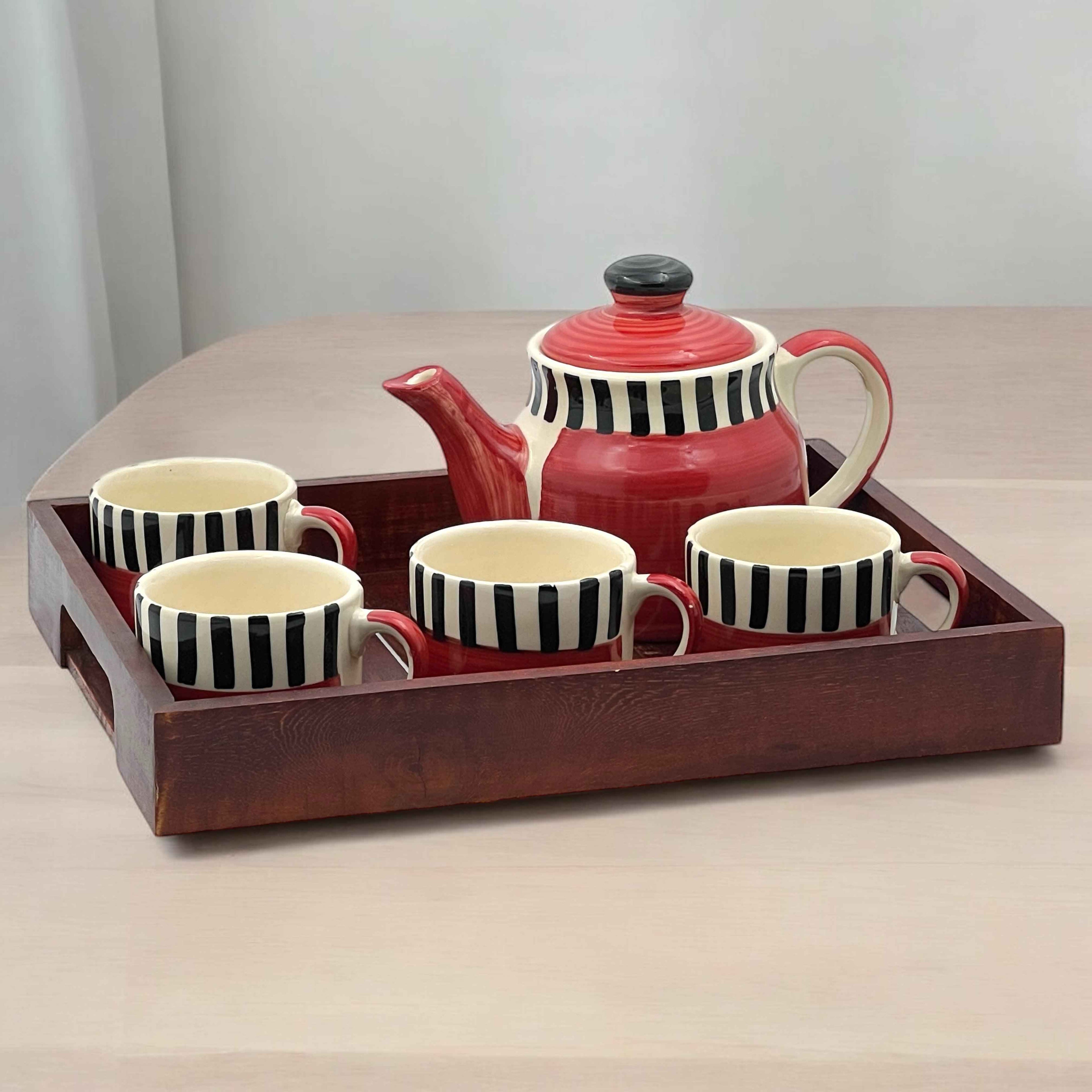 Wooden White Lines Four - Clayful Homes