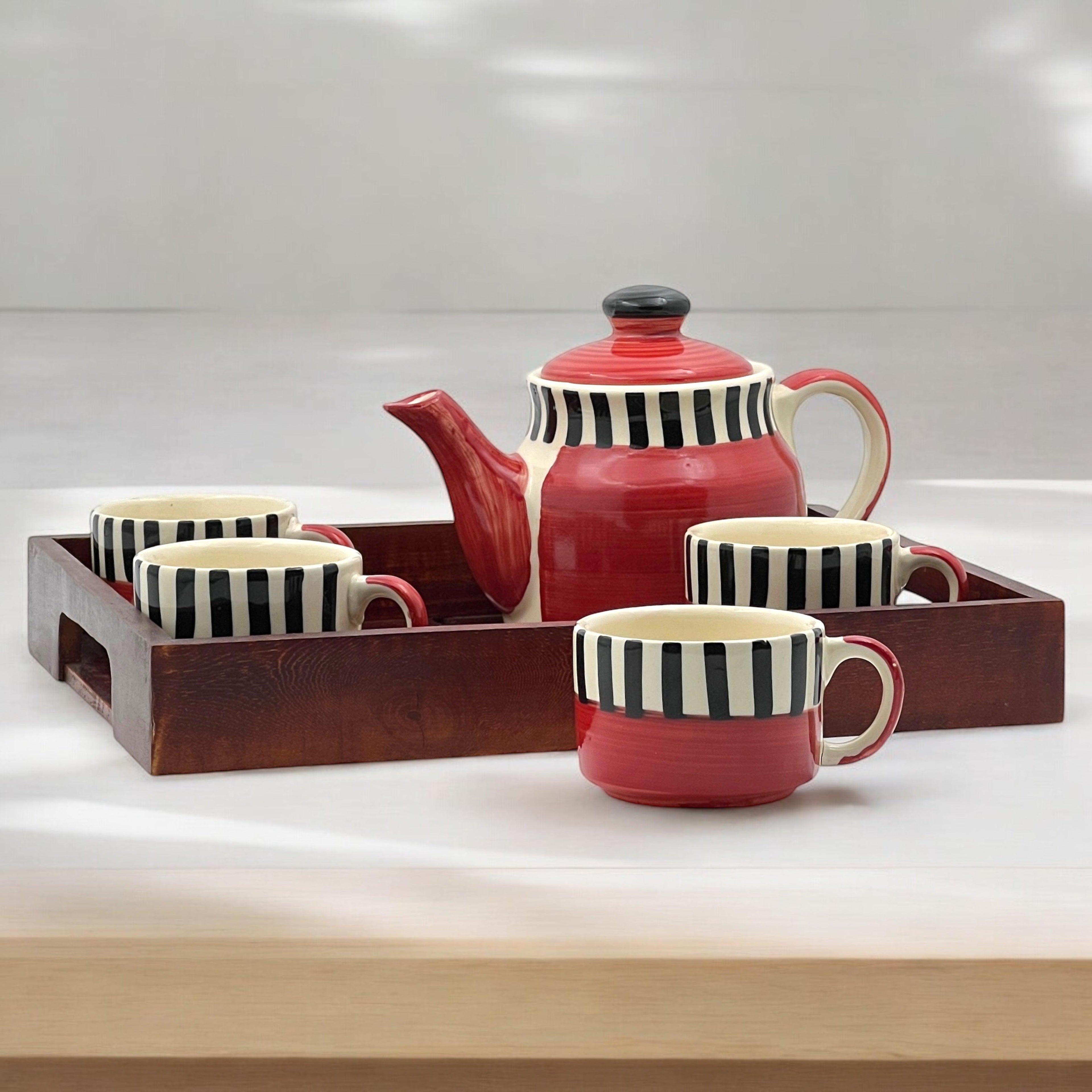 Wooden White Lines Four - Clayful Homes