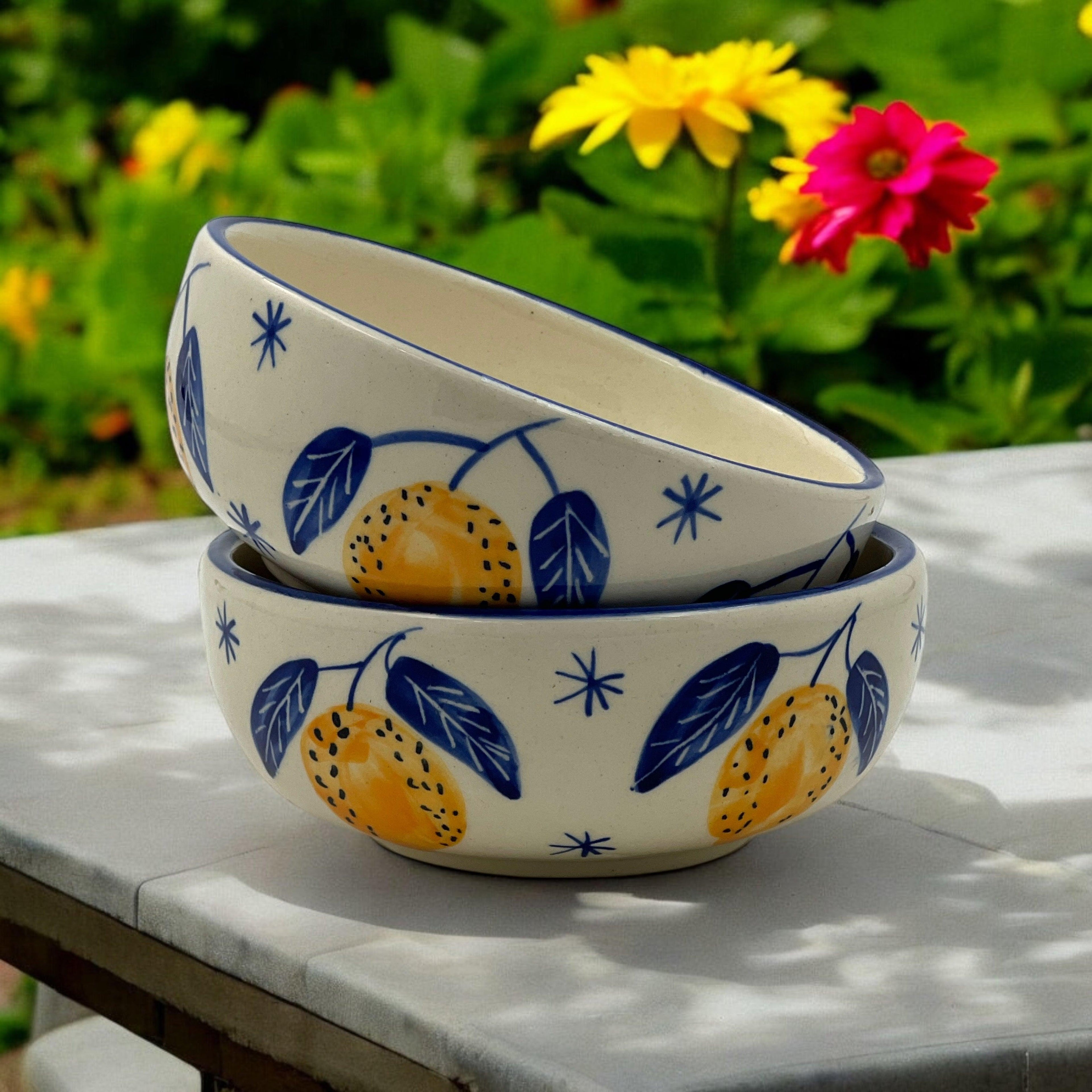 Two Lemon Bowls - Clayful Homes