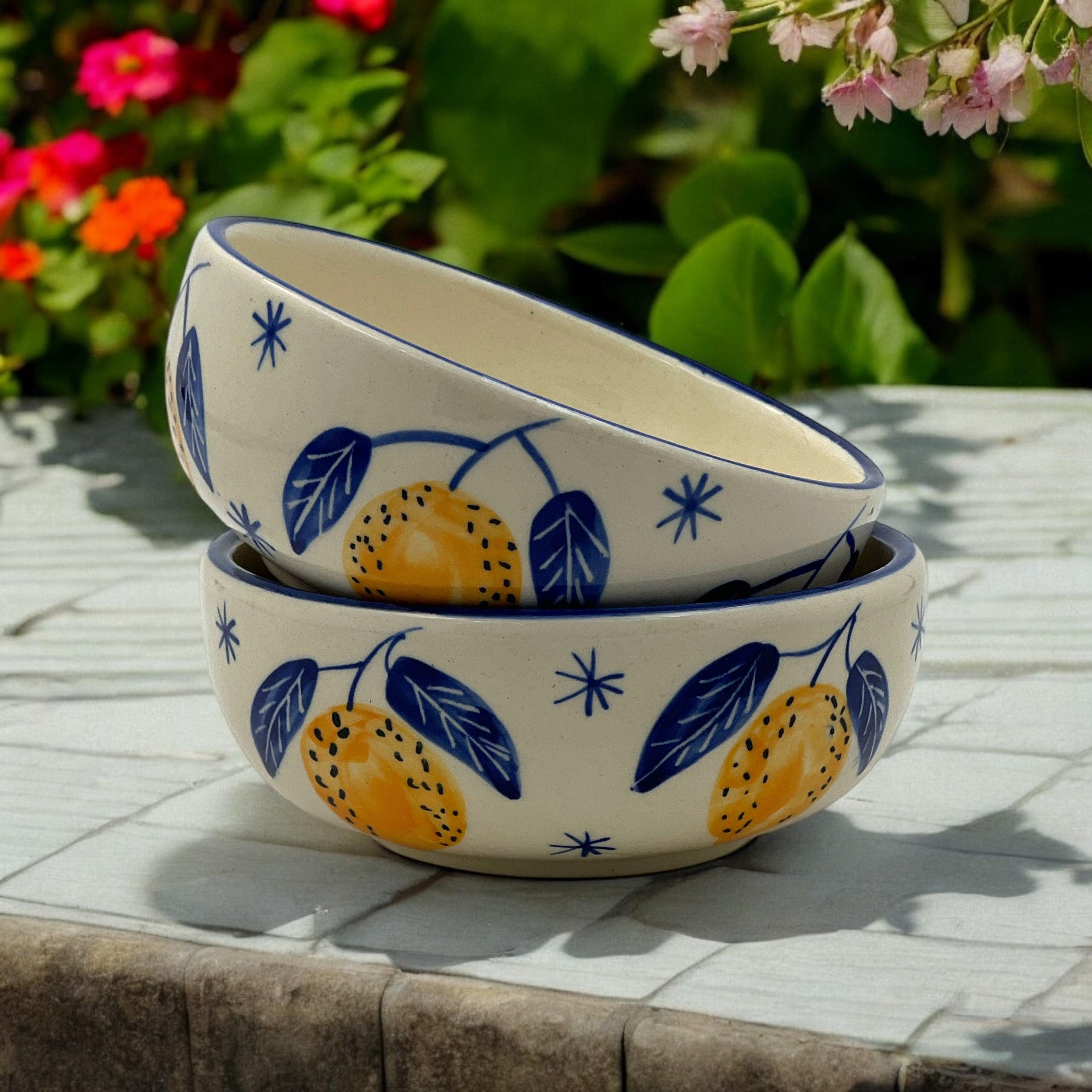 Two Lemon Bowls - Clayful Homes