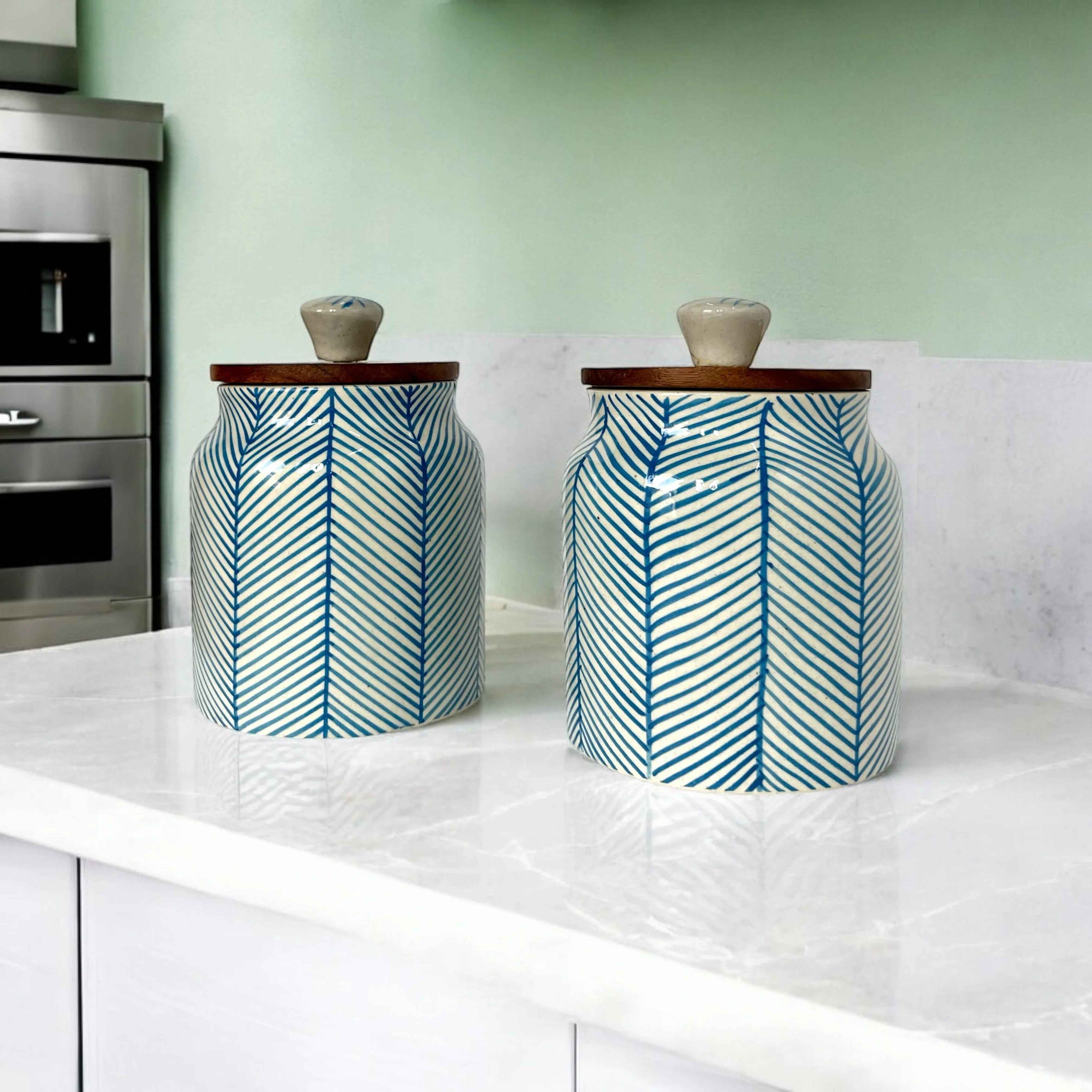 Blue Lines Jar (Set of 1)