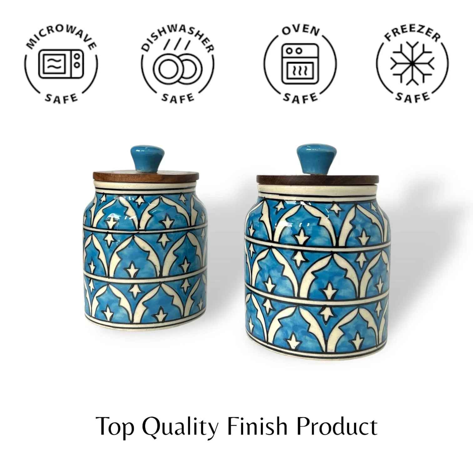 Blue Mughal Garden Jar (Set of 1)