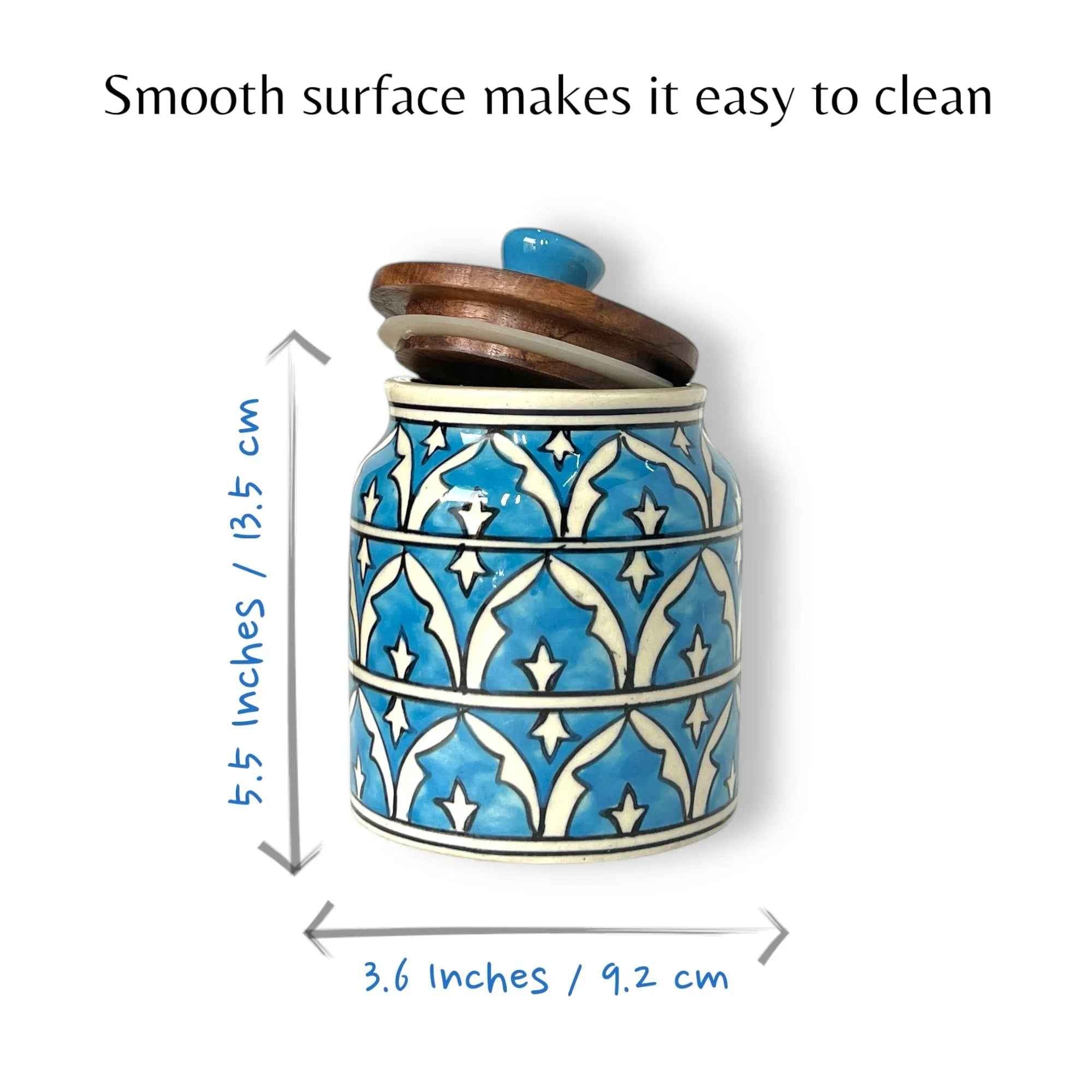 Blue Mughal Garden Jar (Set of 1)