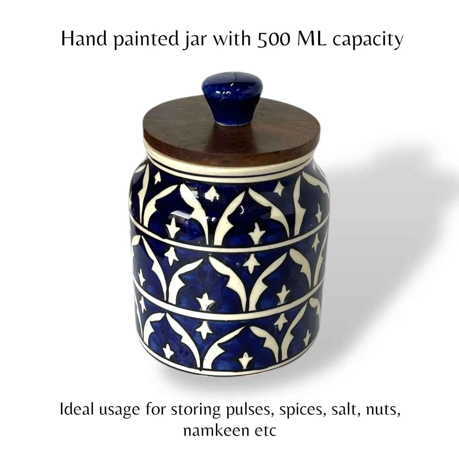 Ink Mughal Garden Jar (Set of 1)