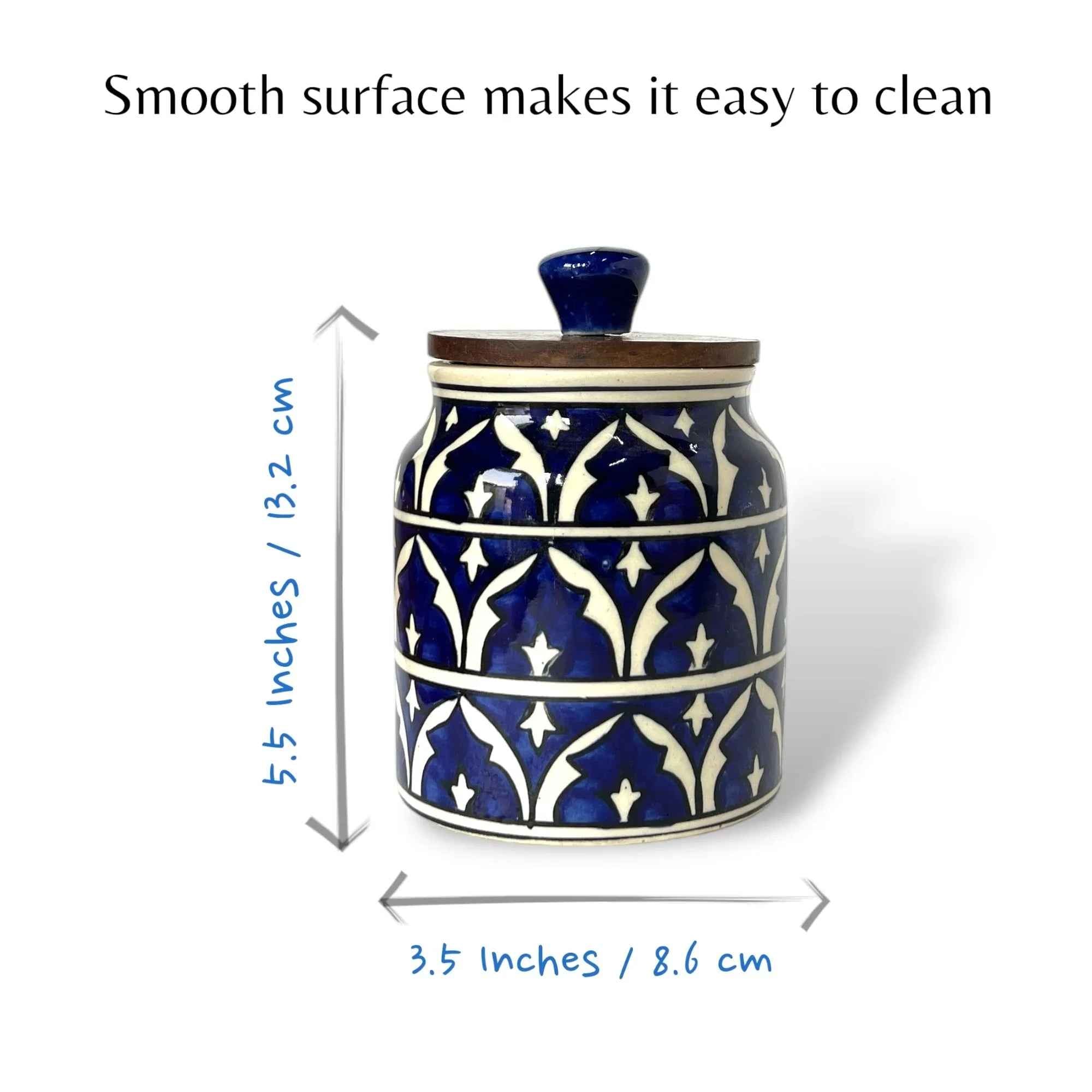 Ink Mughal Garden Jar (Set of 1)