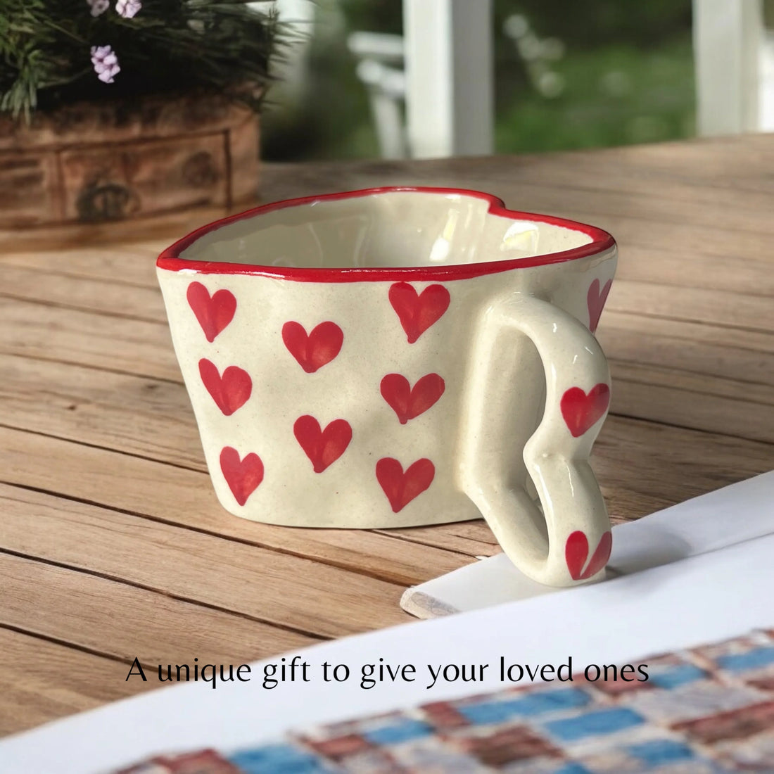 Red Hearts Coffee Mugs - Clayful Homes