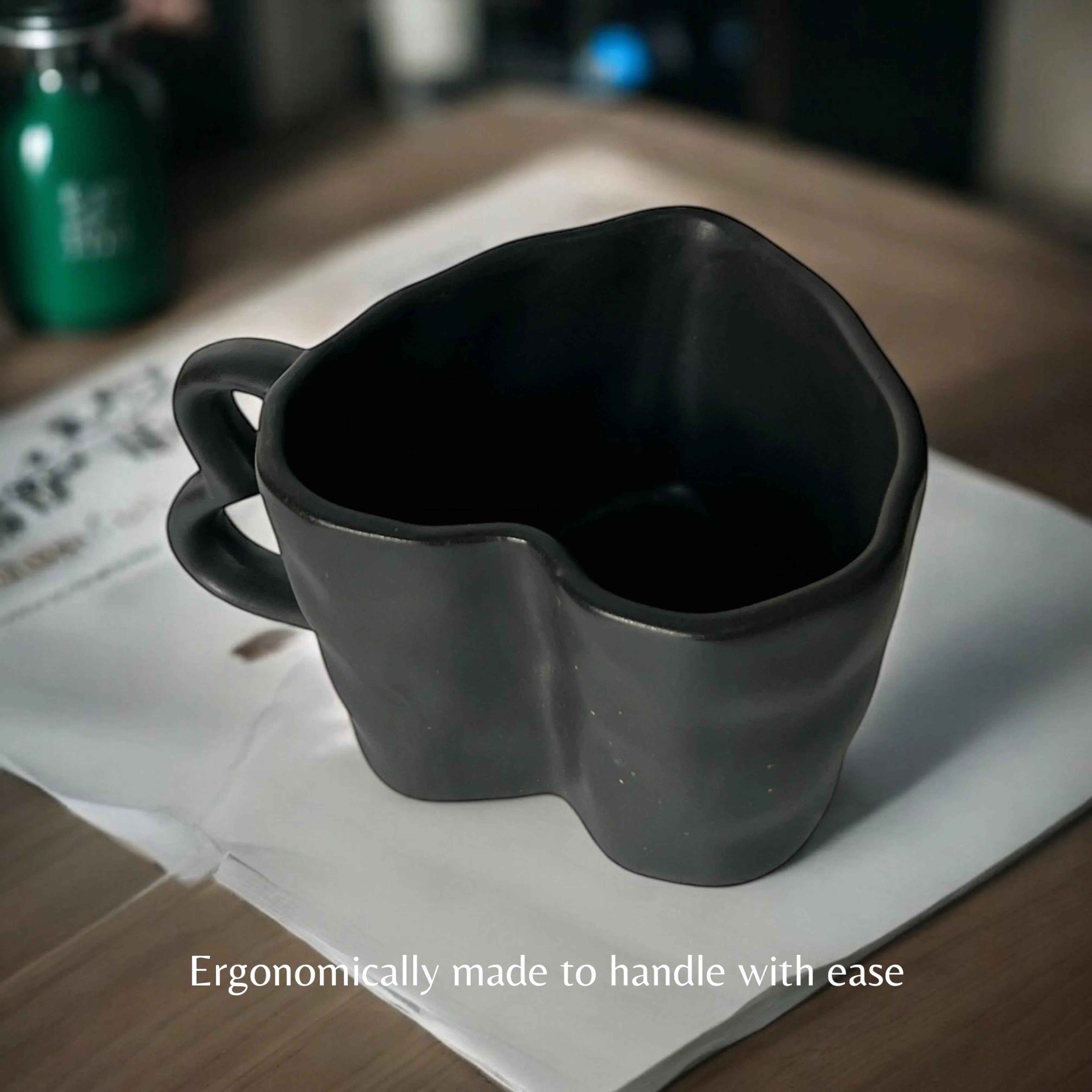 Black Hearts Coffee Mugs - Clayful Homes