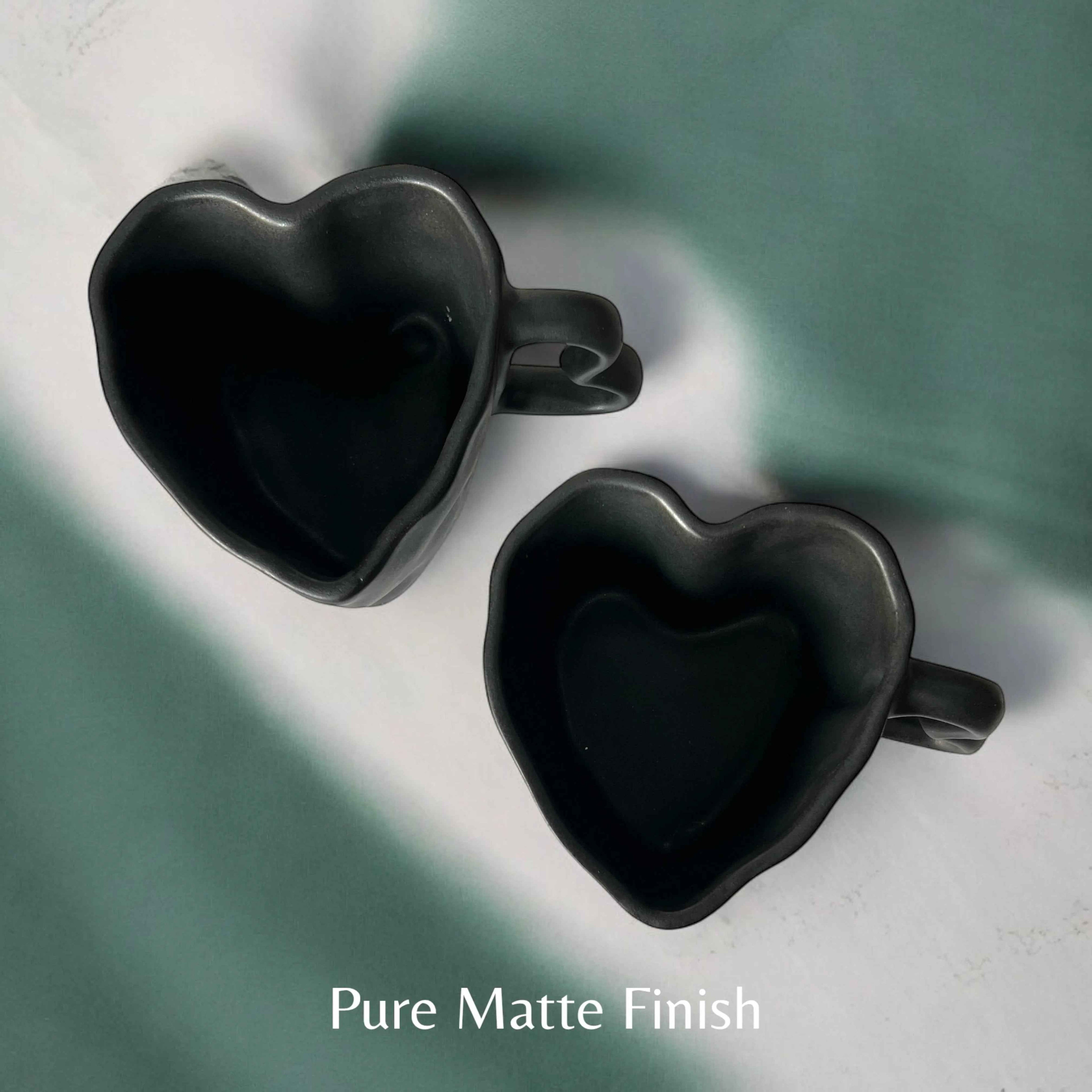 Black Hearts Coffee Mugs - Clayful Homes