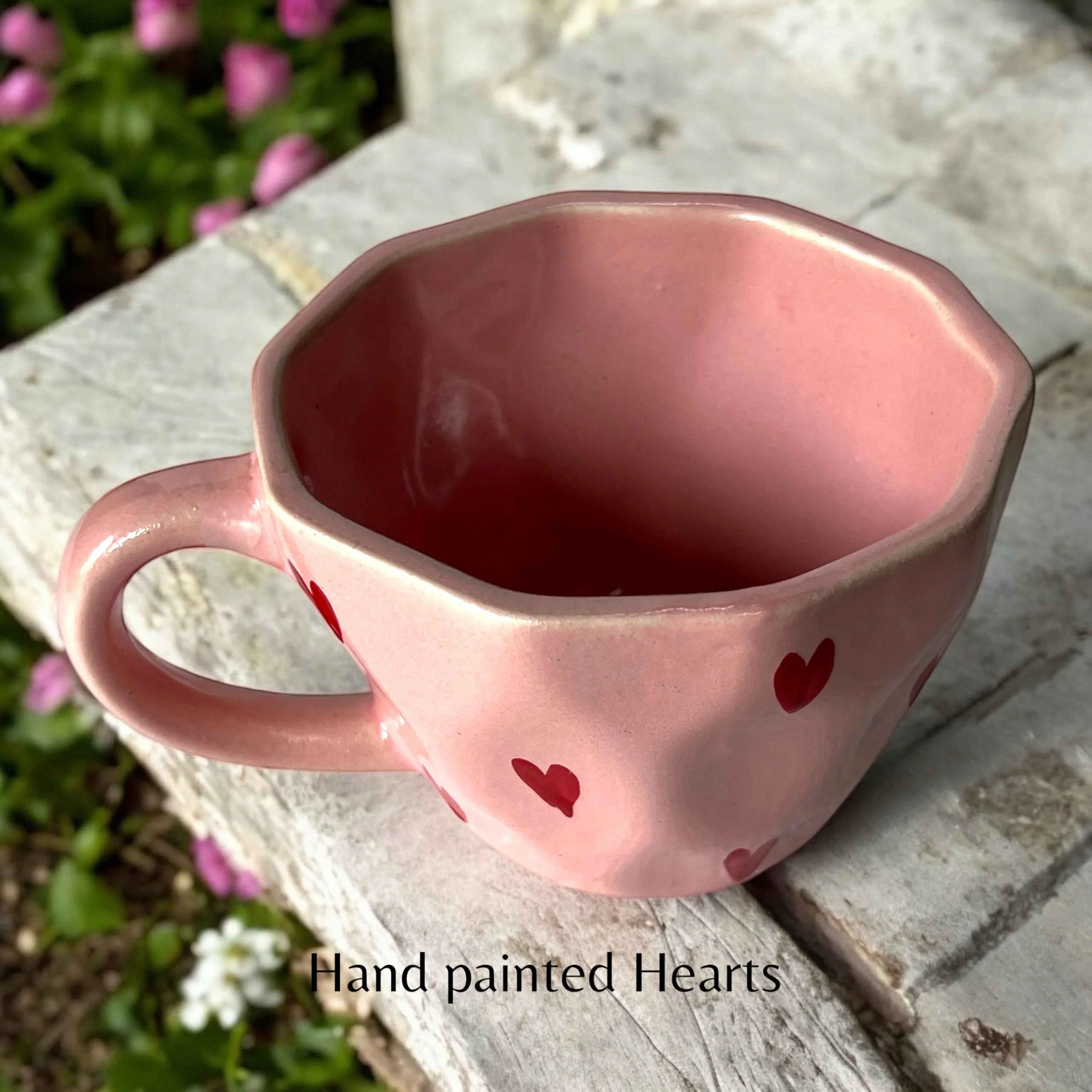 Two Diamond Hearts in Pink