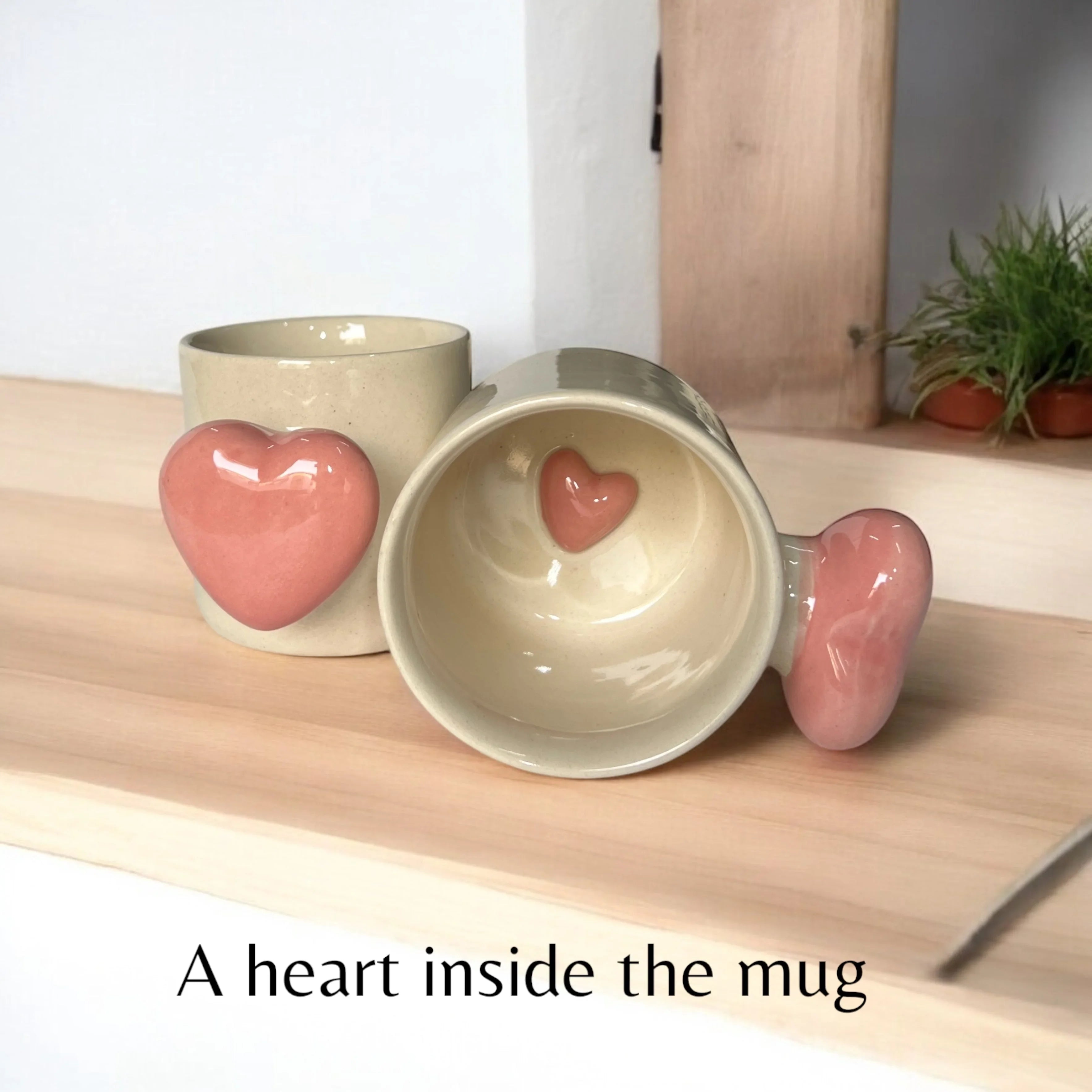 My Pink Heart In You Set of 6 Mugs - Clayful Homes