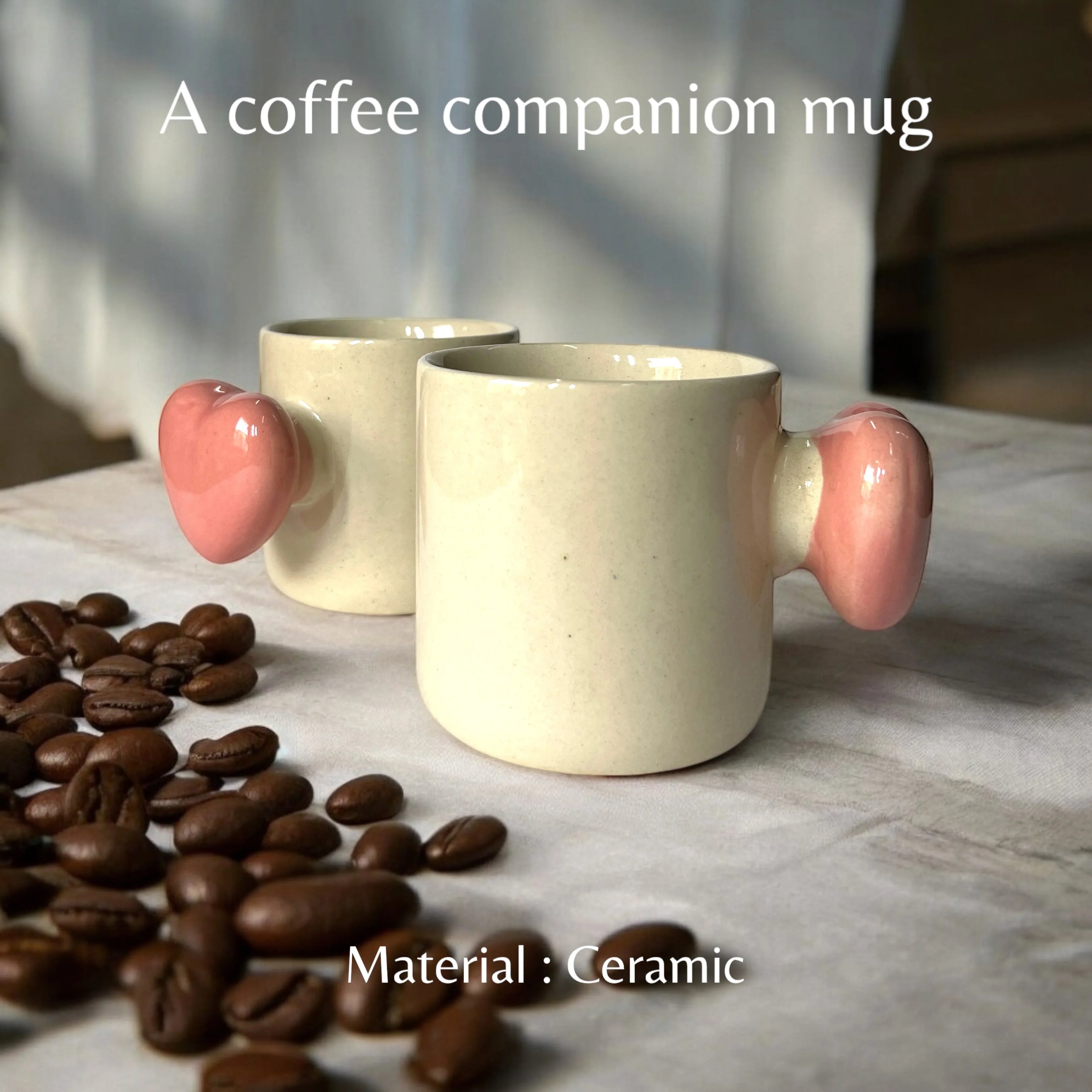 My Pink Heart In You Set of 6 Mugs - Clayful Homes