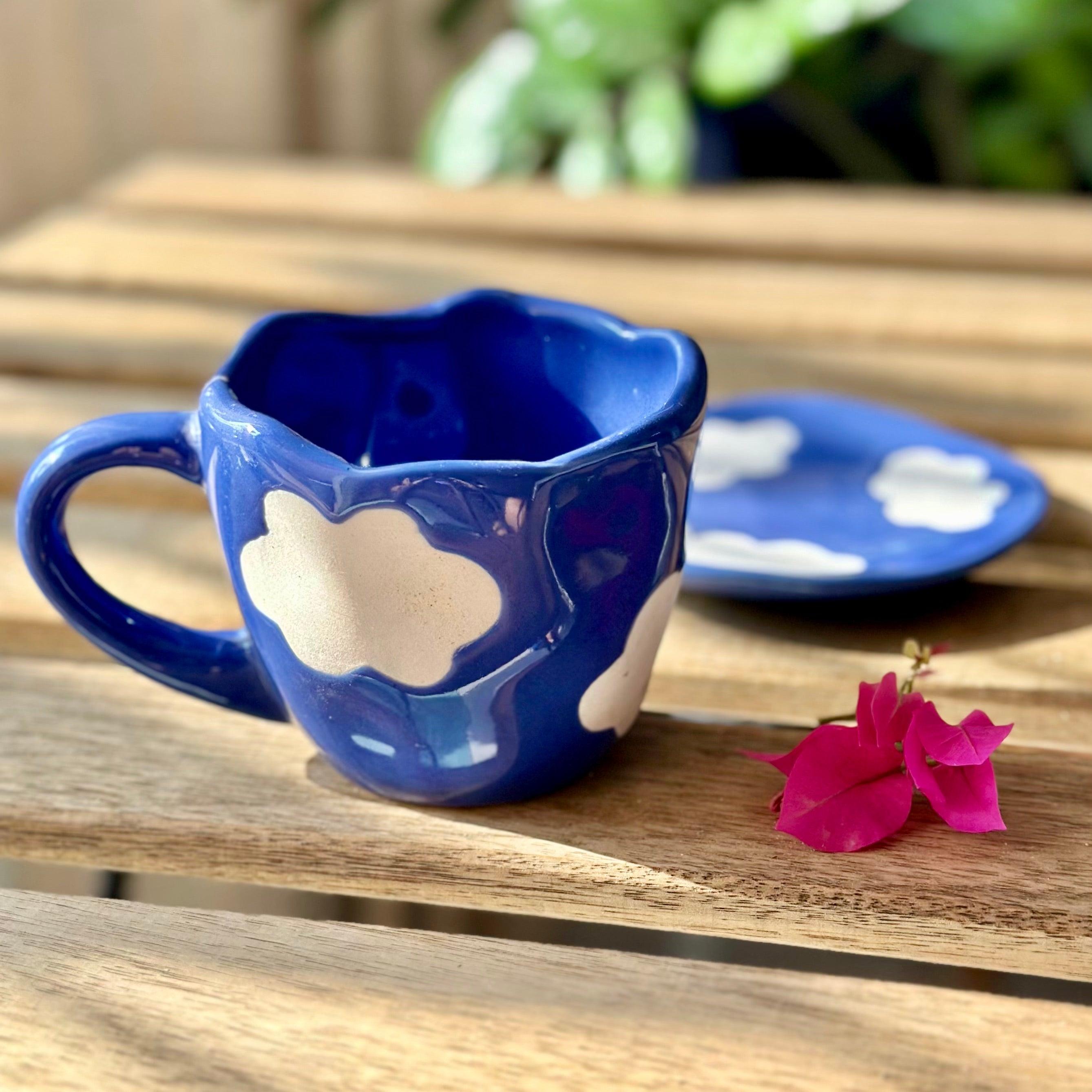 Cloud Mug & Saucer - Clayful Homes