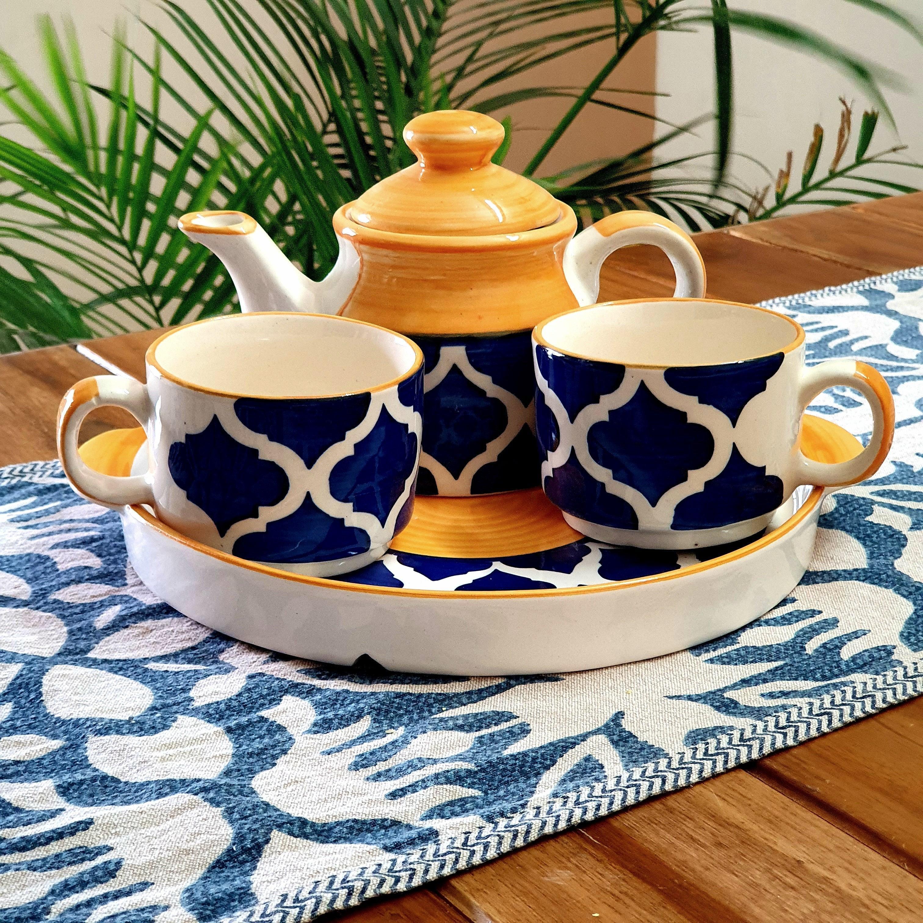 Two Moroccan Teapot Set - Clayful Homes