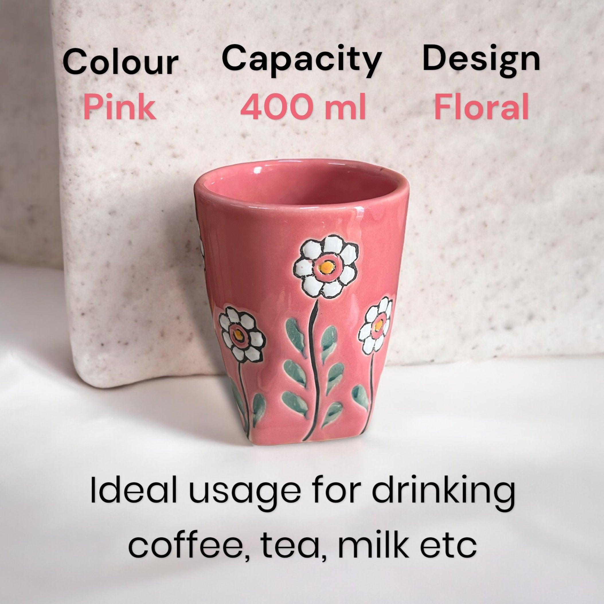 Floral Pink Glass - Clayful Homes