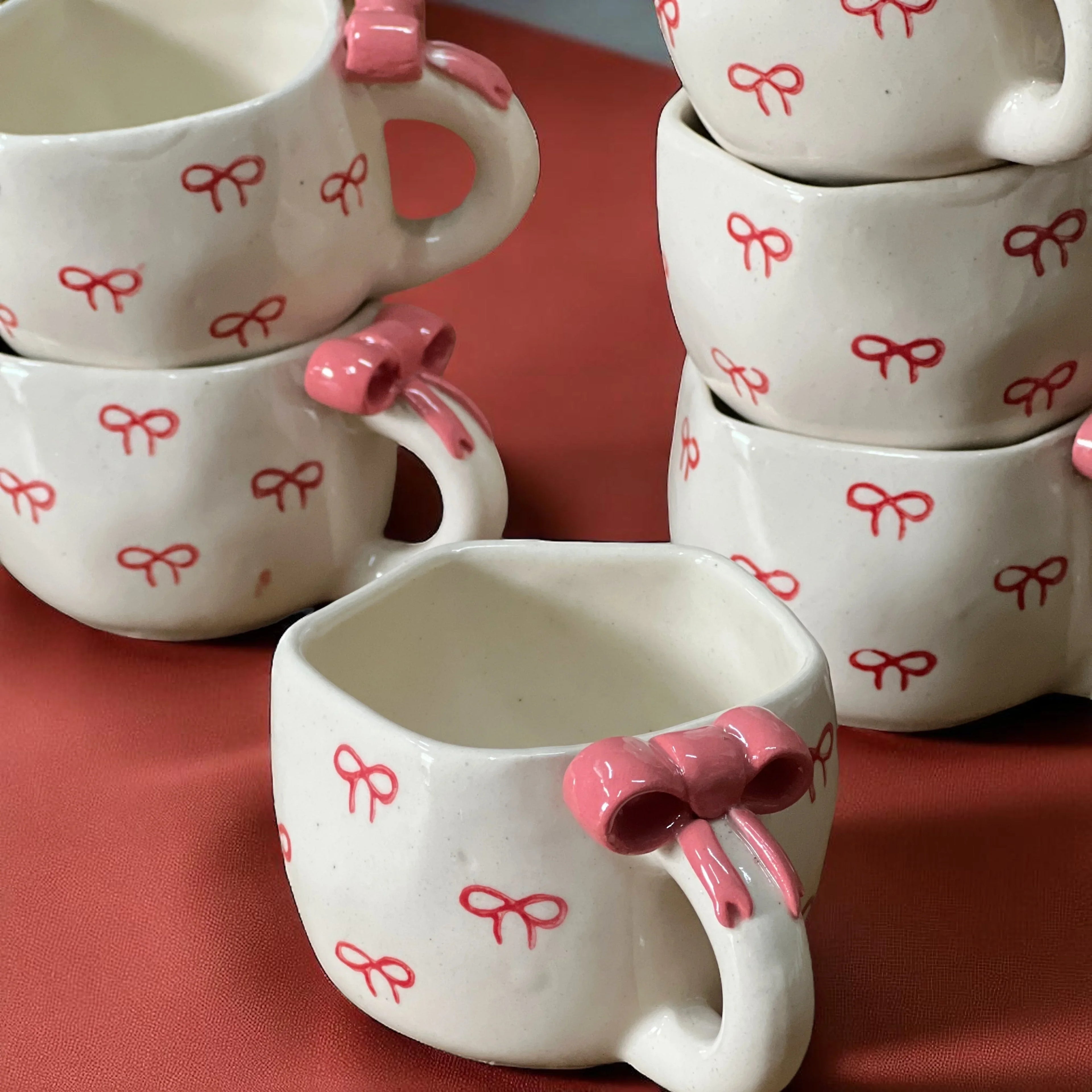 Bow Down Mugs Set of 6 - Clayful Homes