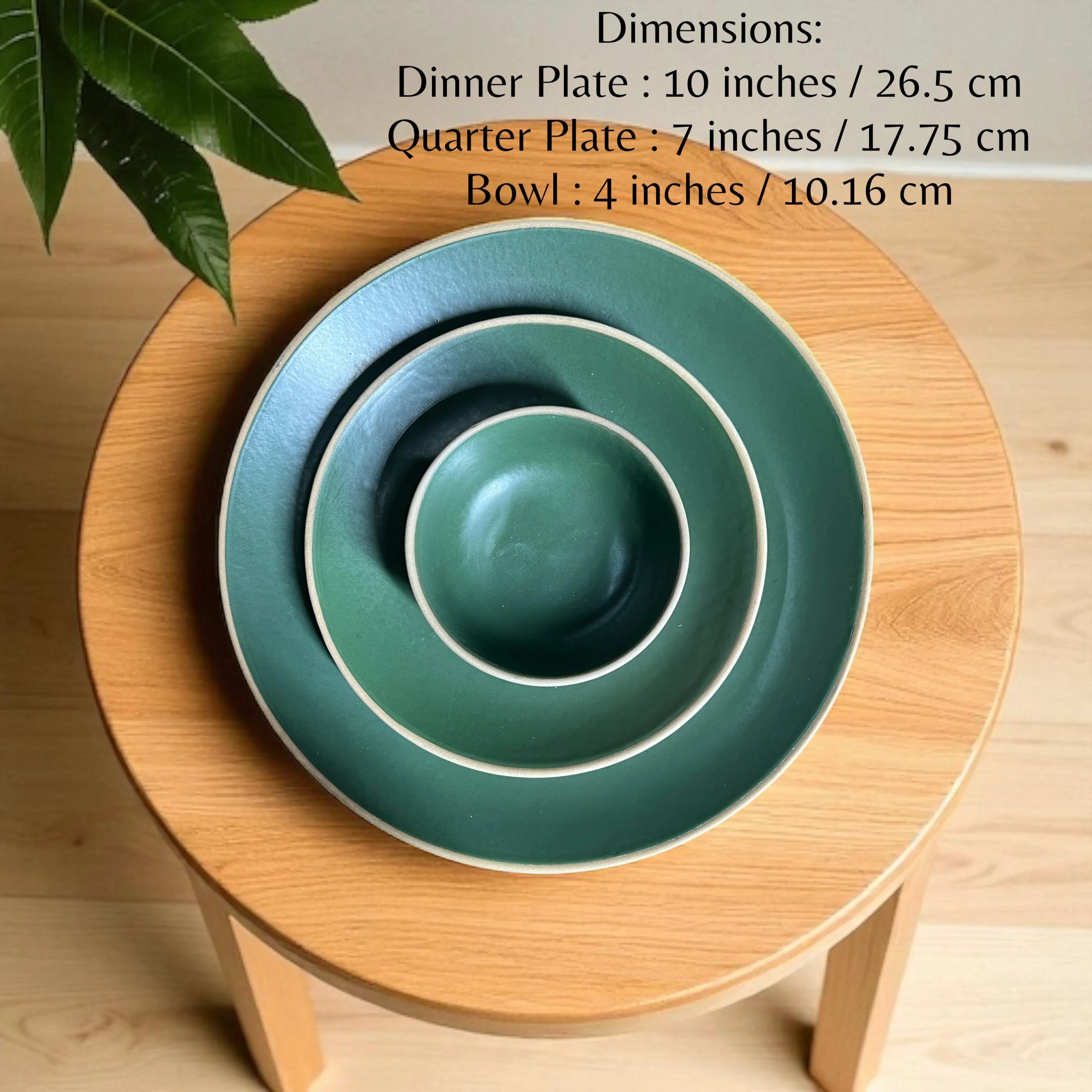 Earthy Green Dinner set (18pcs) - Clayful Homes
