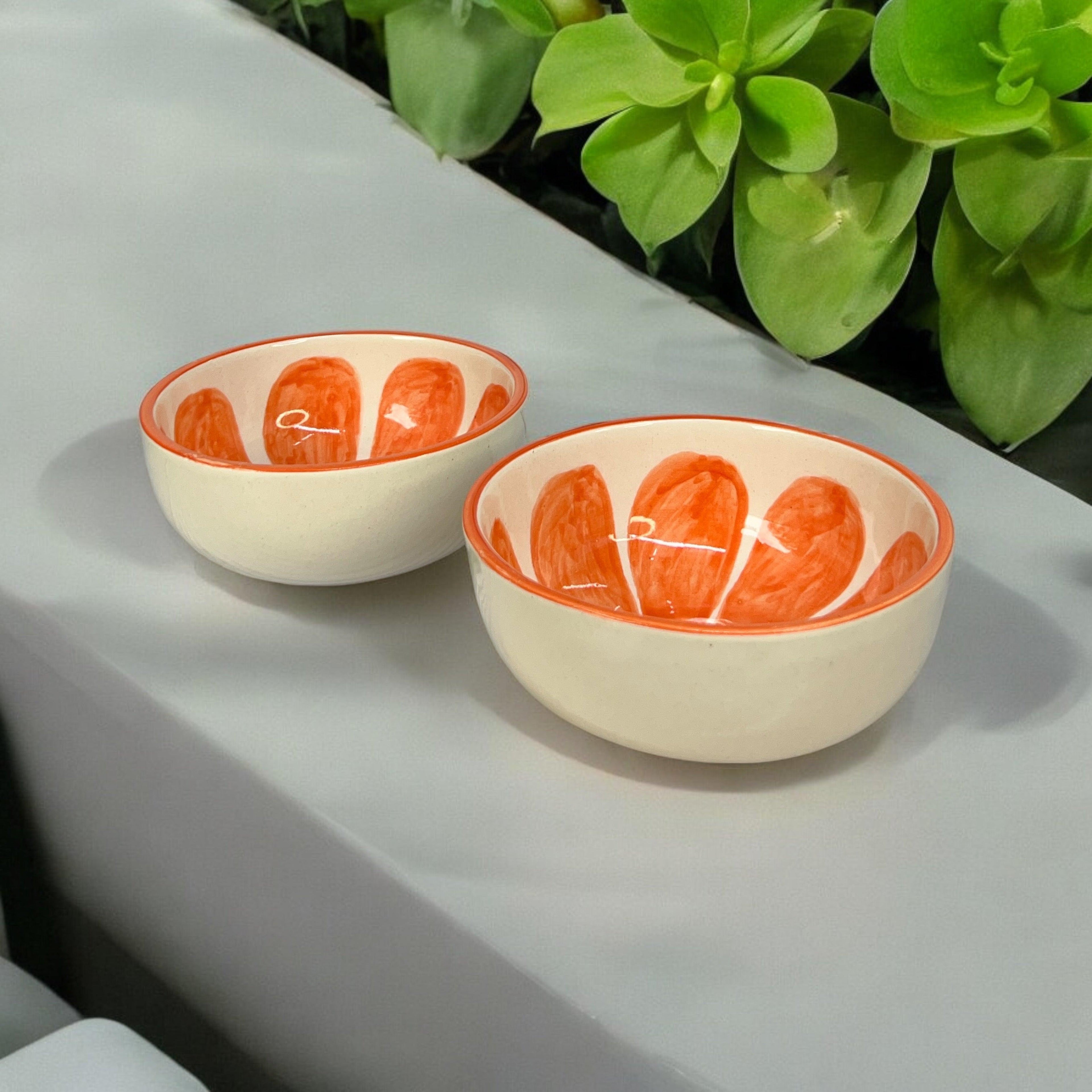 Orange Fruit Snack Bowls - Clayful Homes