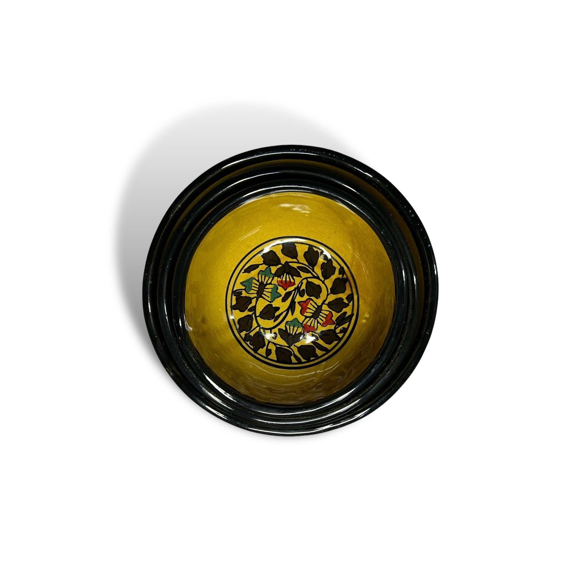 Brown Mughal Serving Bowls - Clayful Homes