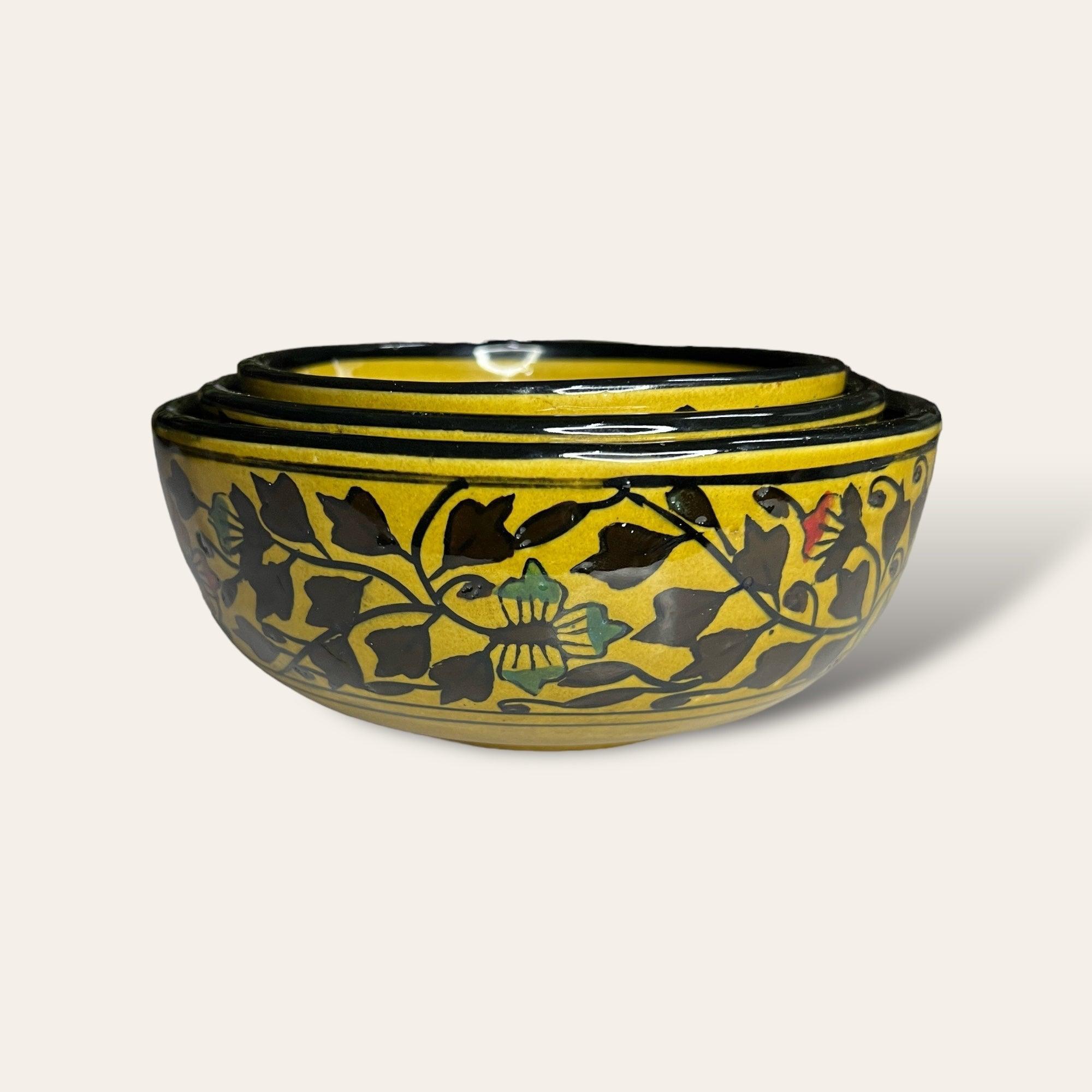 Brown Mughal Serving Bowls - Clayful Homes
