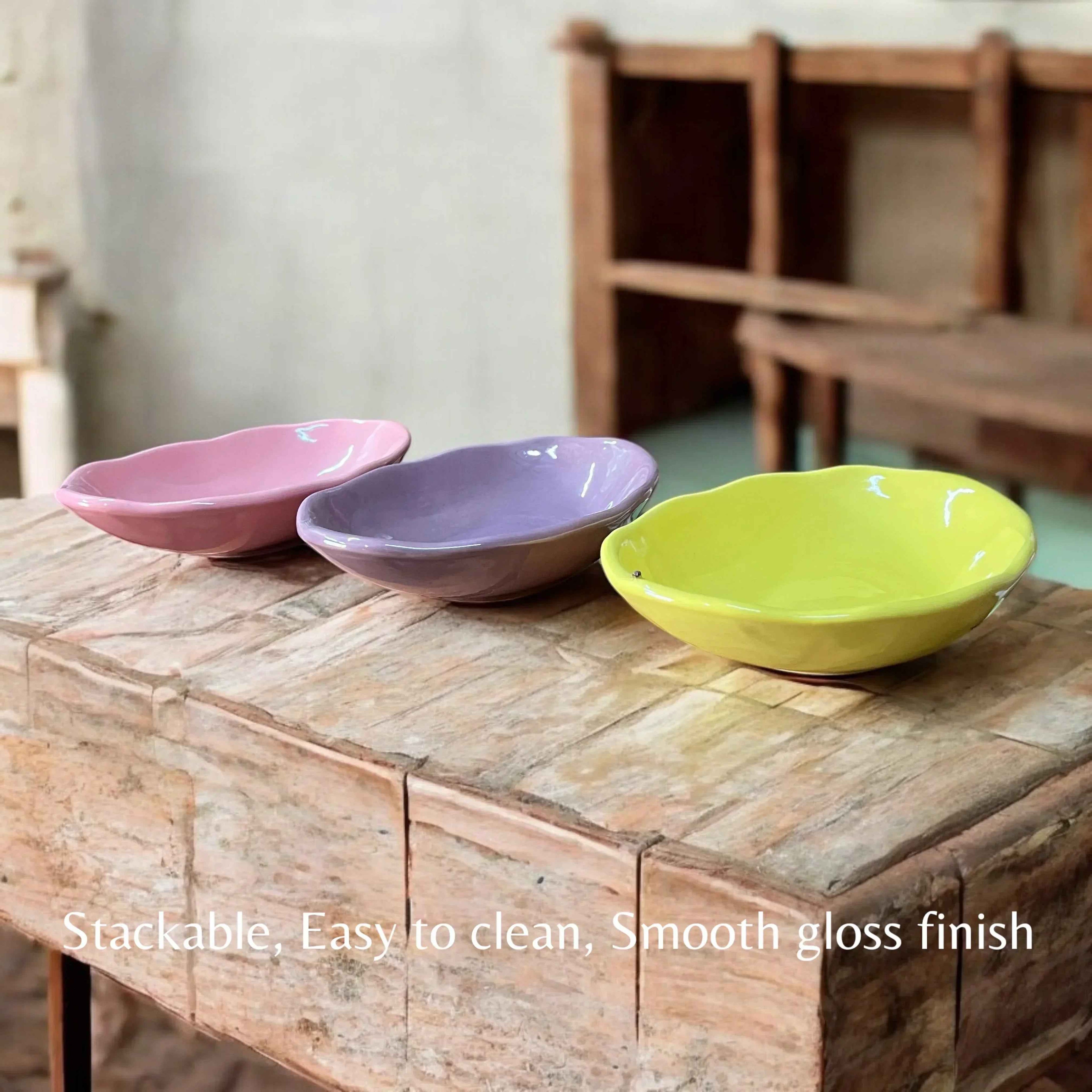 3 Serving Platter Bowls - Clayful Homes