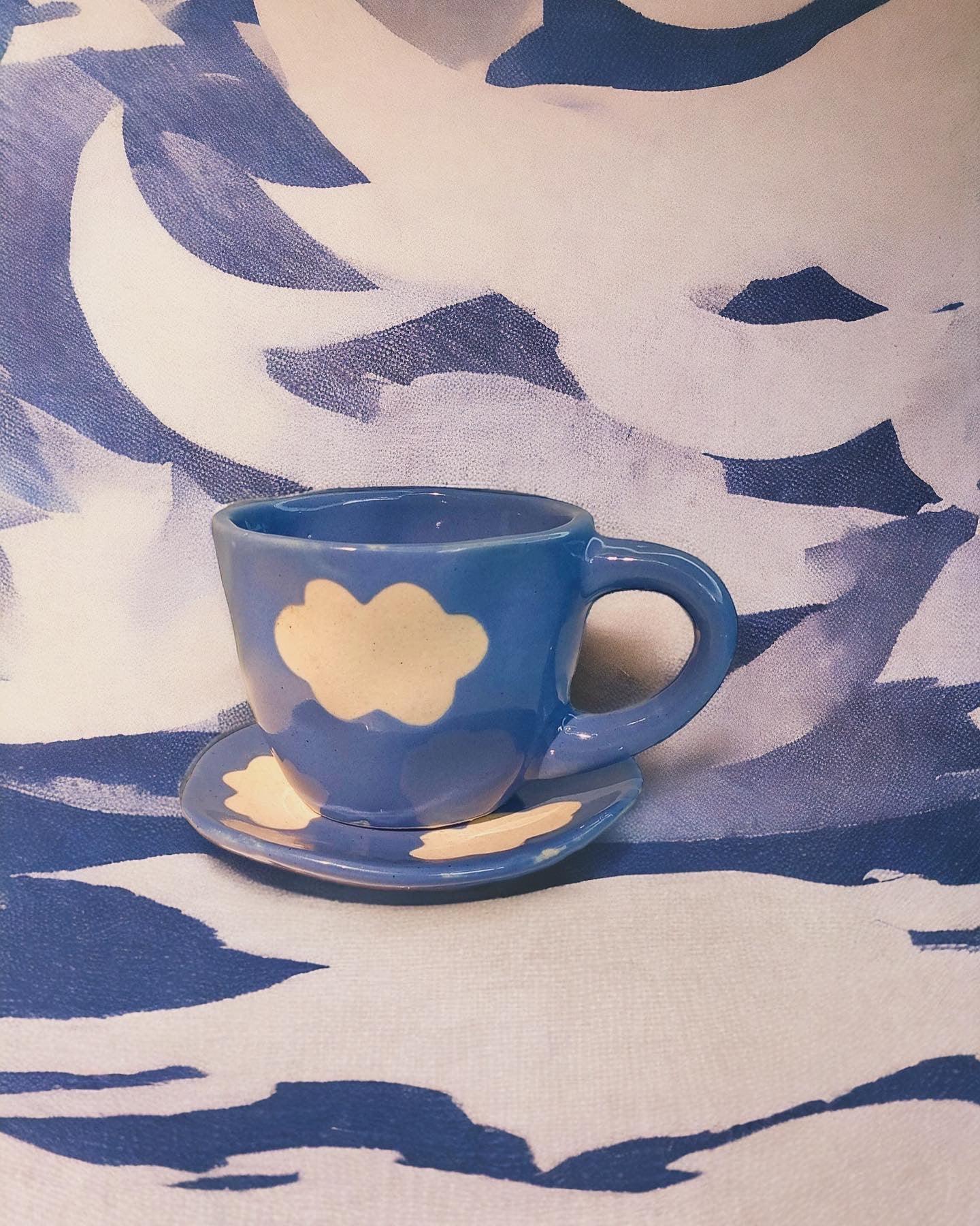 Cloud Mug & Saucer - Clayful Homes