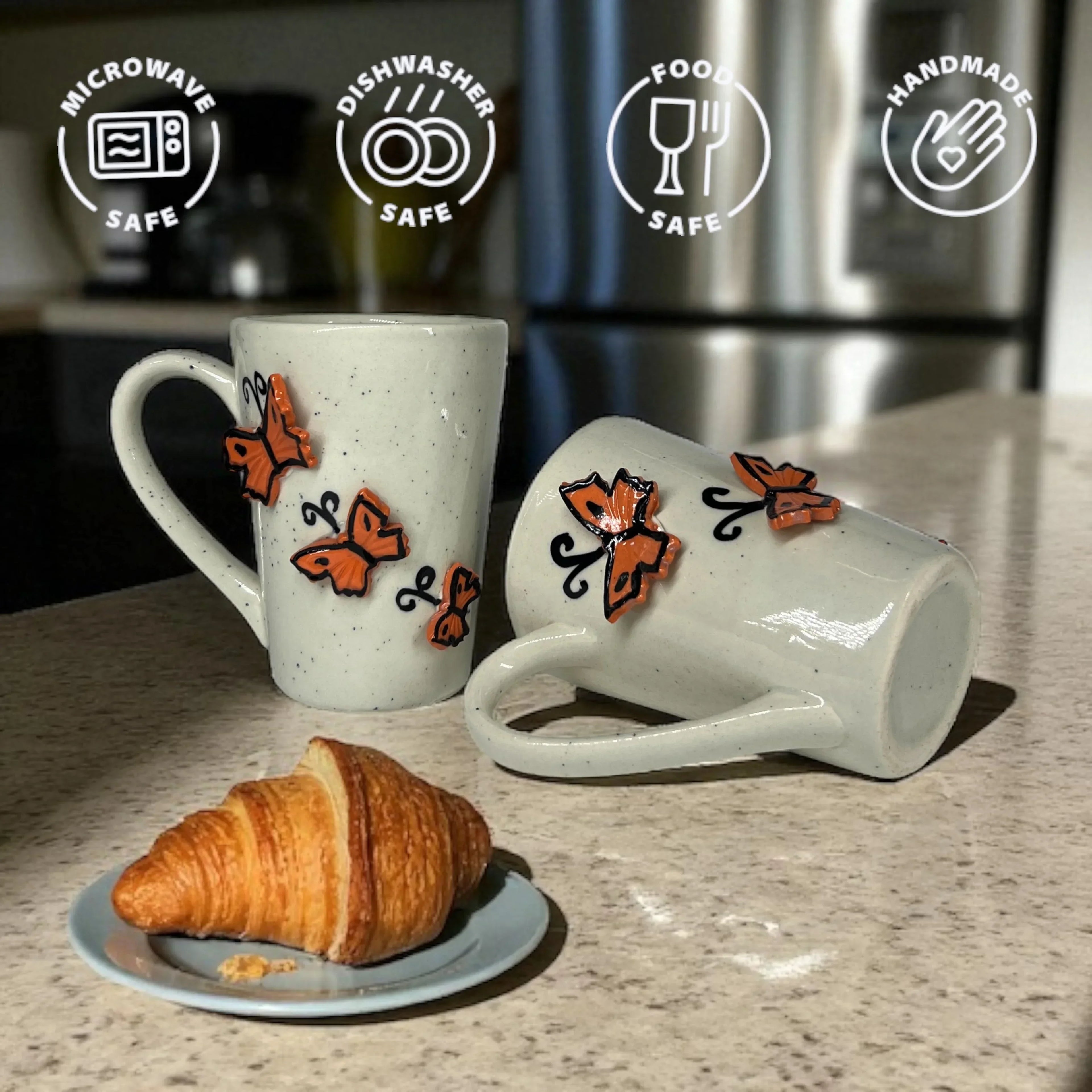 biggy butterfly coffee mug - Clayful Homes