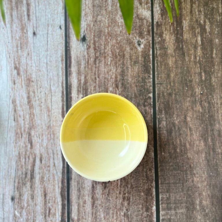 Hand Painted Yellow Dinner set (3 Pcs) - Clayful Homes