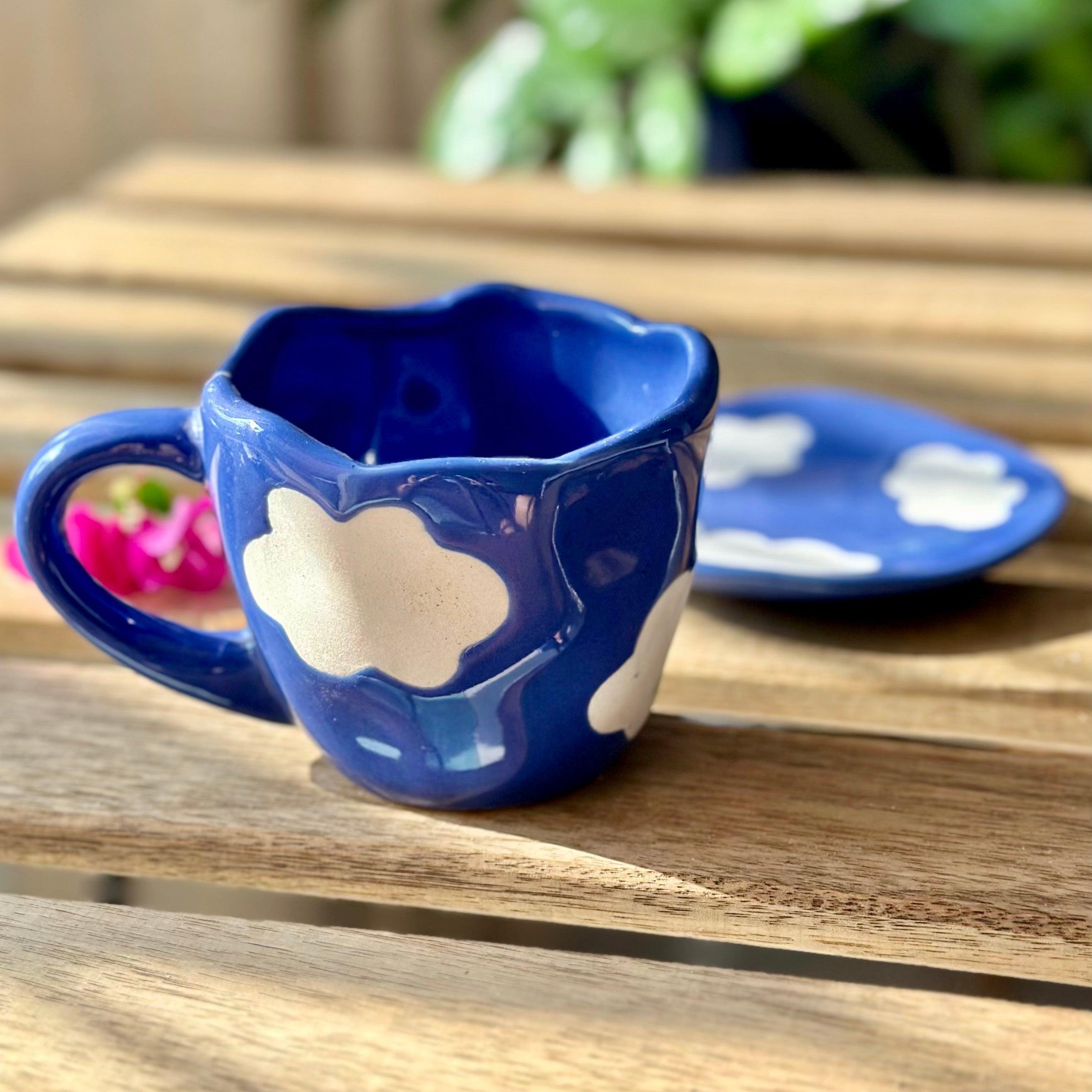 Cloud Mug & Saucer - Clayful Homes