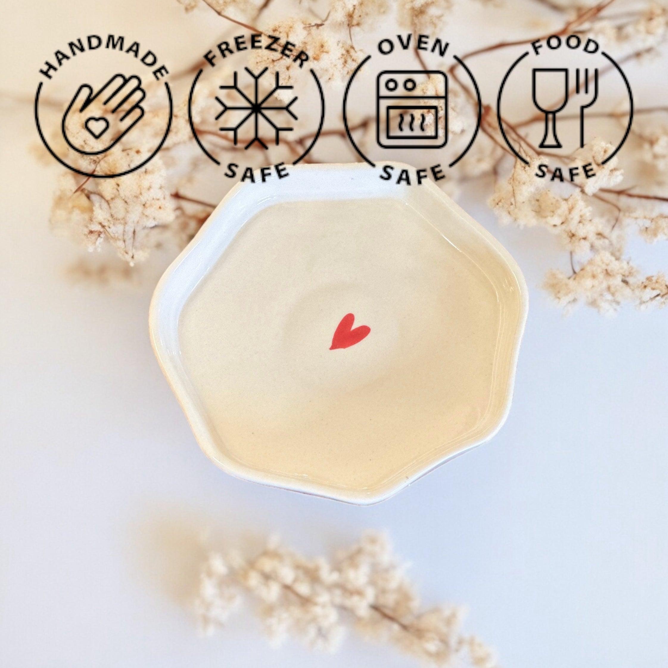 Heart Snack/Dessert Plate - Clayful Homes
