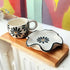 Black Flower Mug & Wavy Saucer - Clayful Homes