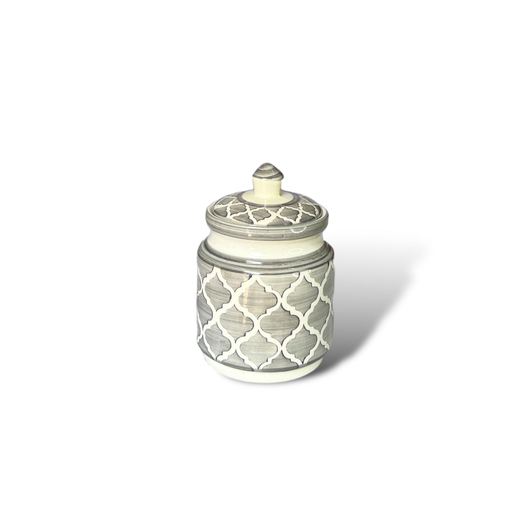 Two Morrocon Grey Jars - Clayful Homes