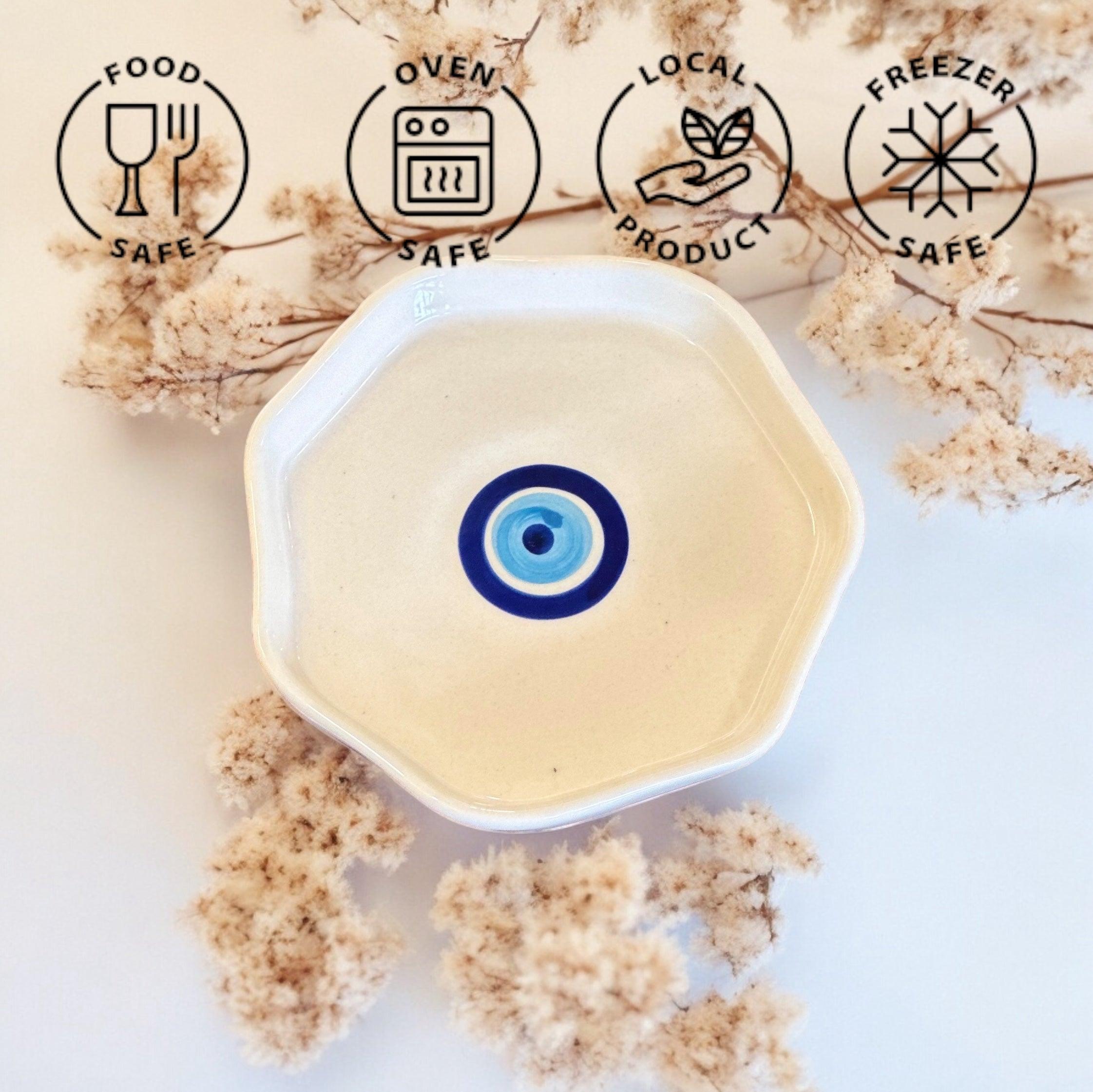 Evil Eye Snack/Dessert Plate - Clayful Homes