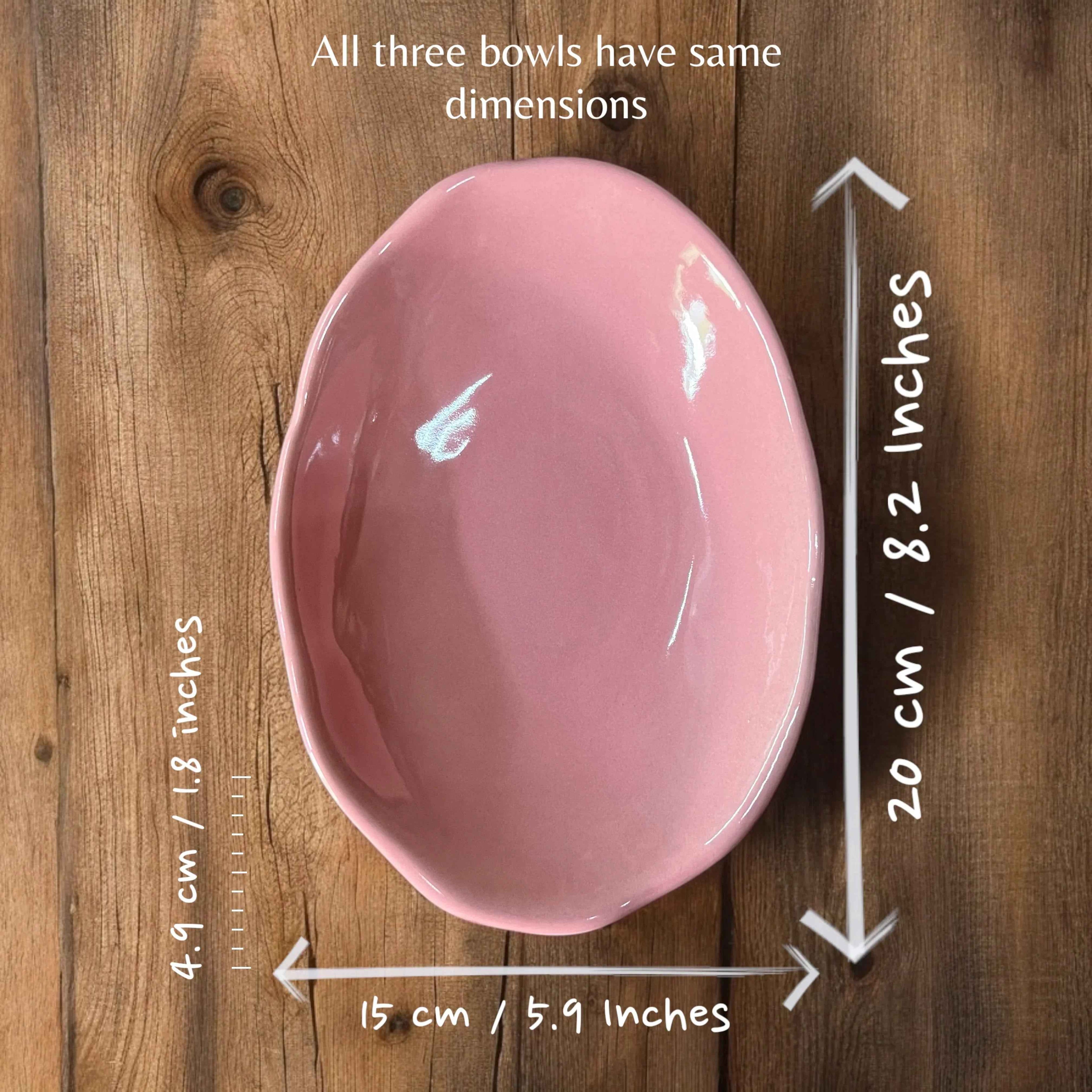 3 Serving Platter Bowls - Clayful Homes