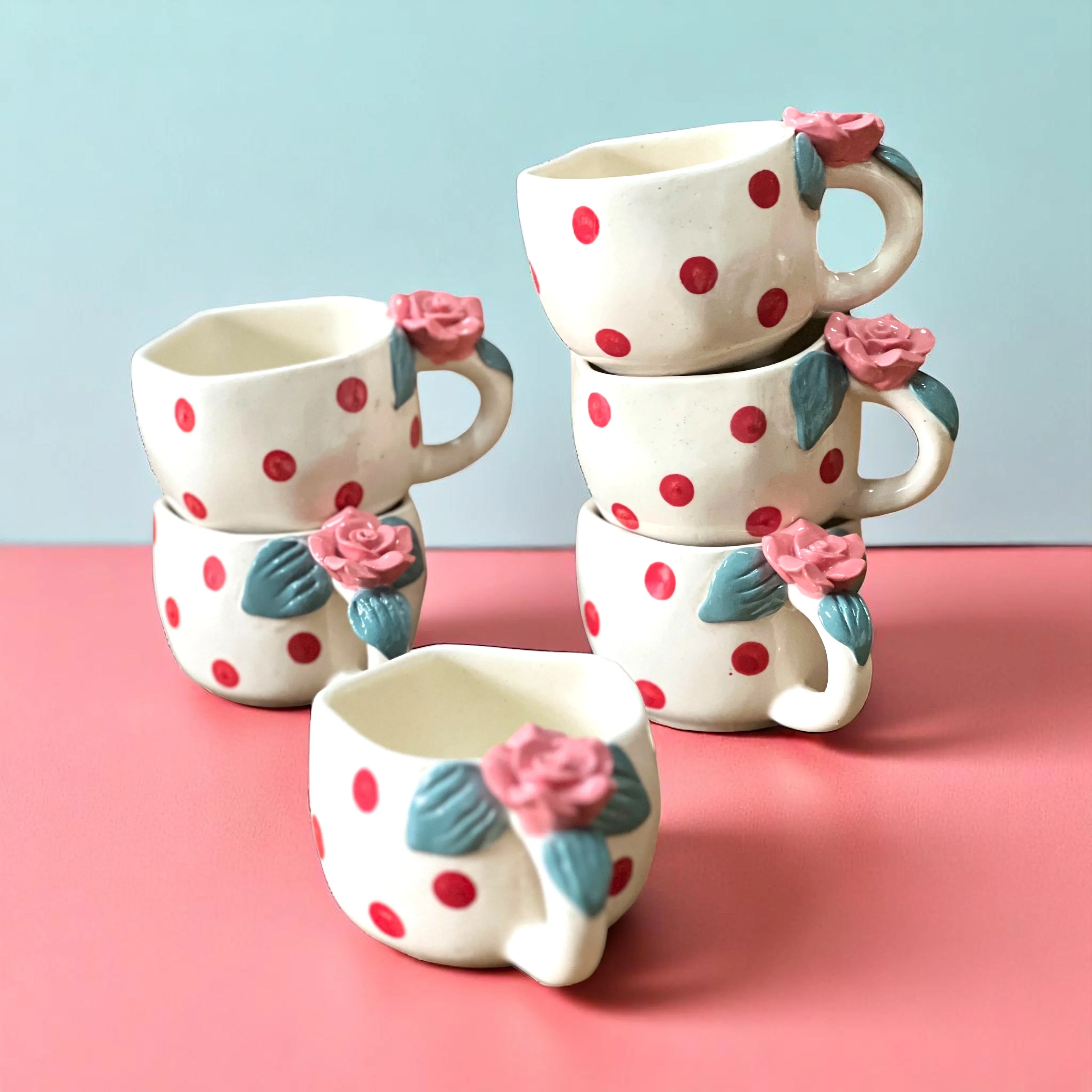 Rose given twice Set of 6 - Clayful Homes